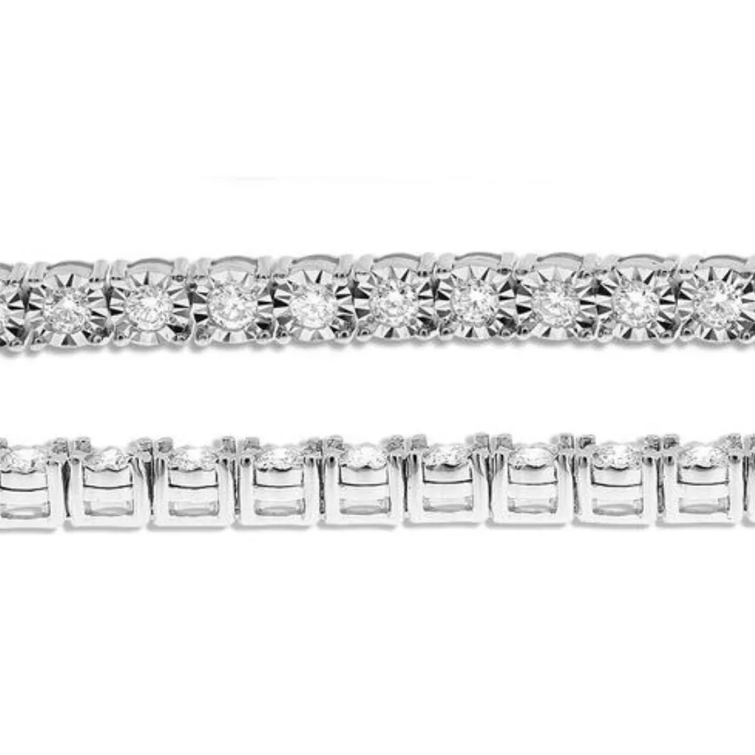 14K White Gold 2.00ctw Diamond Tennis Bracelet