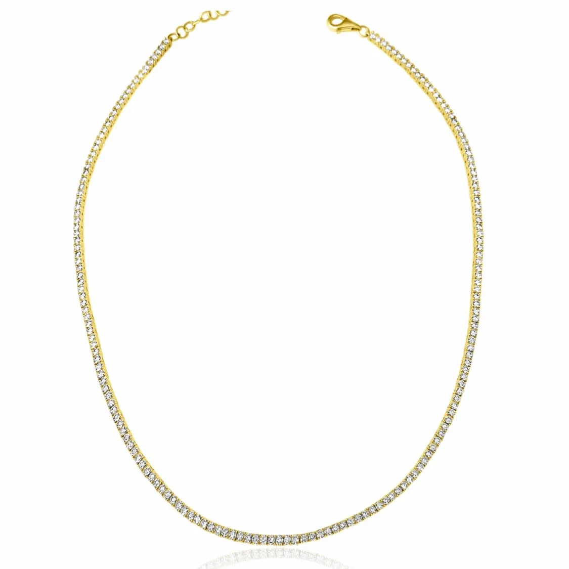 14KT Gold Diamond Victoire Tennis Necklace