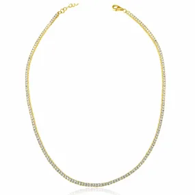 14KT Gold Diamond Victoire Tennis Necklace