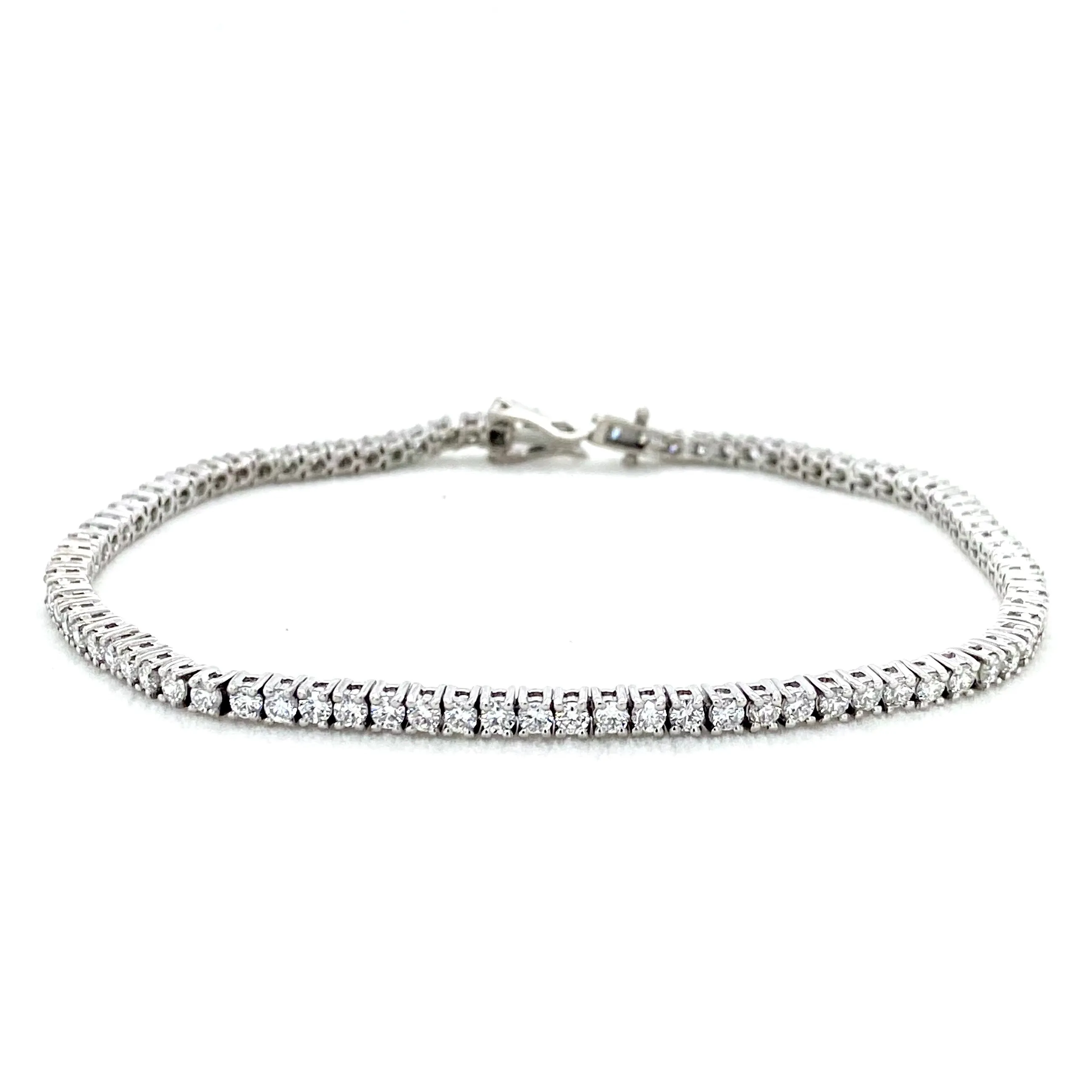 18ct White Gold, 5.00ct Lab Grown Diamond Tennis Bracelet