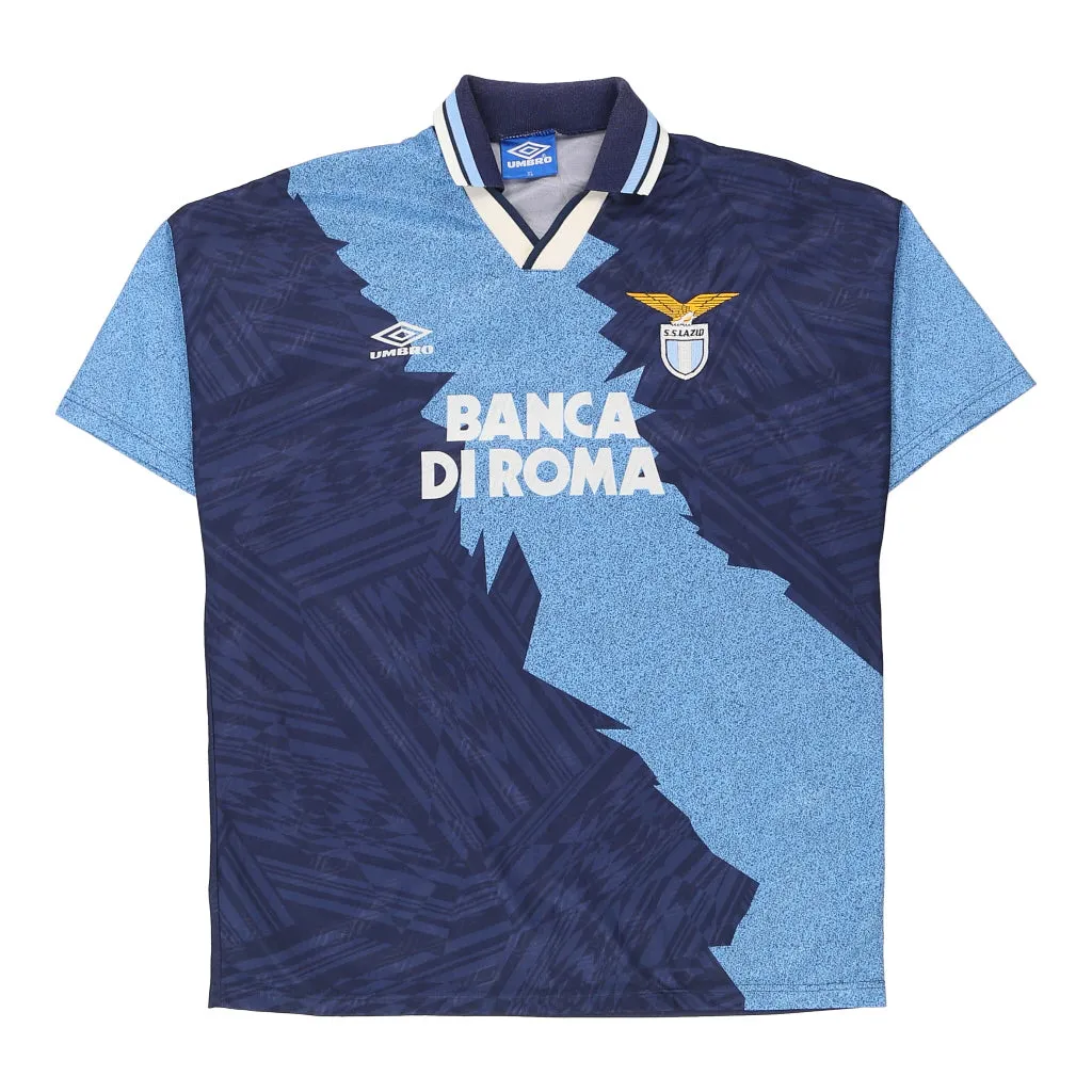 1994-96 SS Lazio Away Umbro Football Football Shirt - XL Blue Polyester