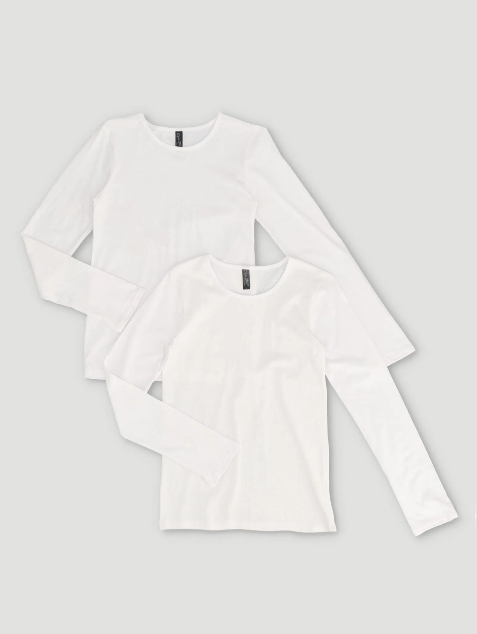 2 Pack Long Sleeve Vest - White