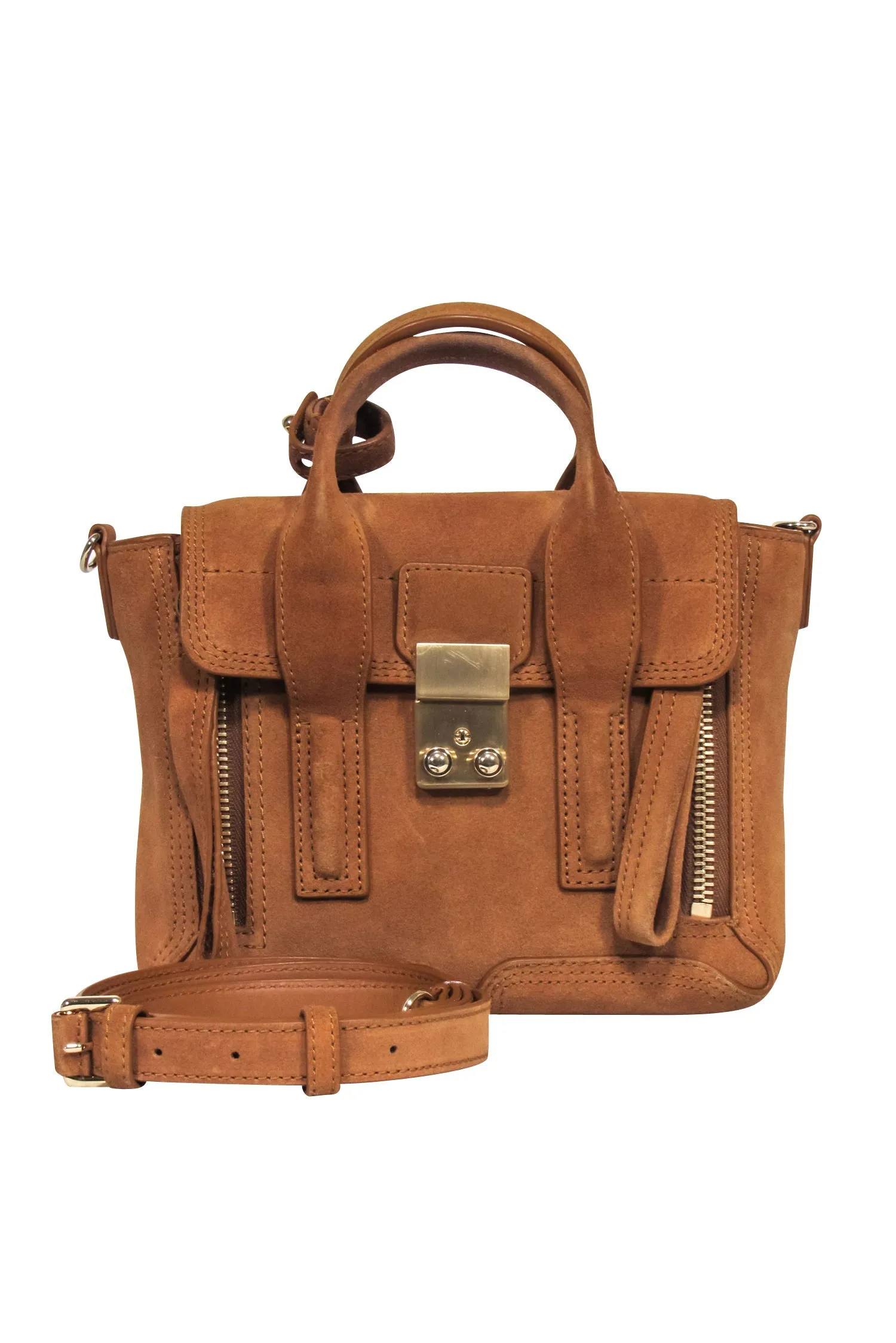 3.1 Phillip Lim - Tan Brown Suede Pashil Crossbody Bag