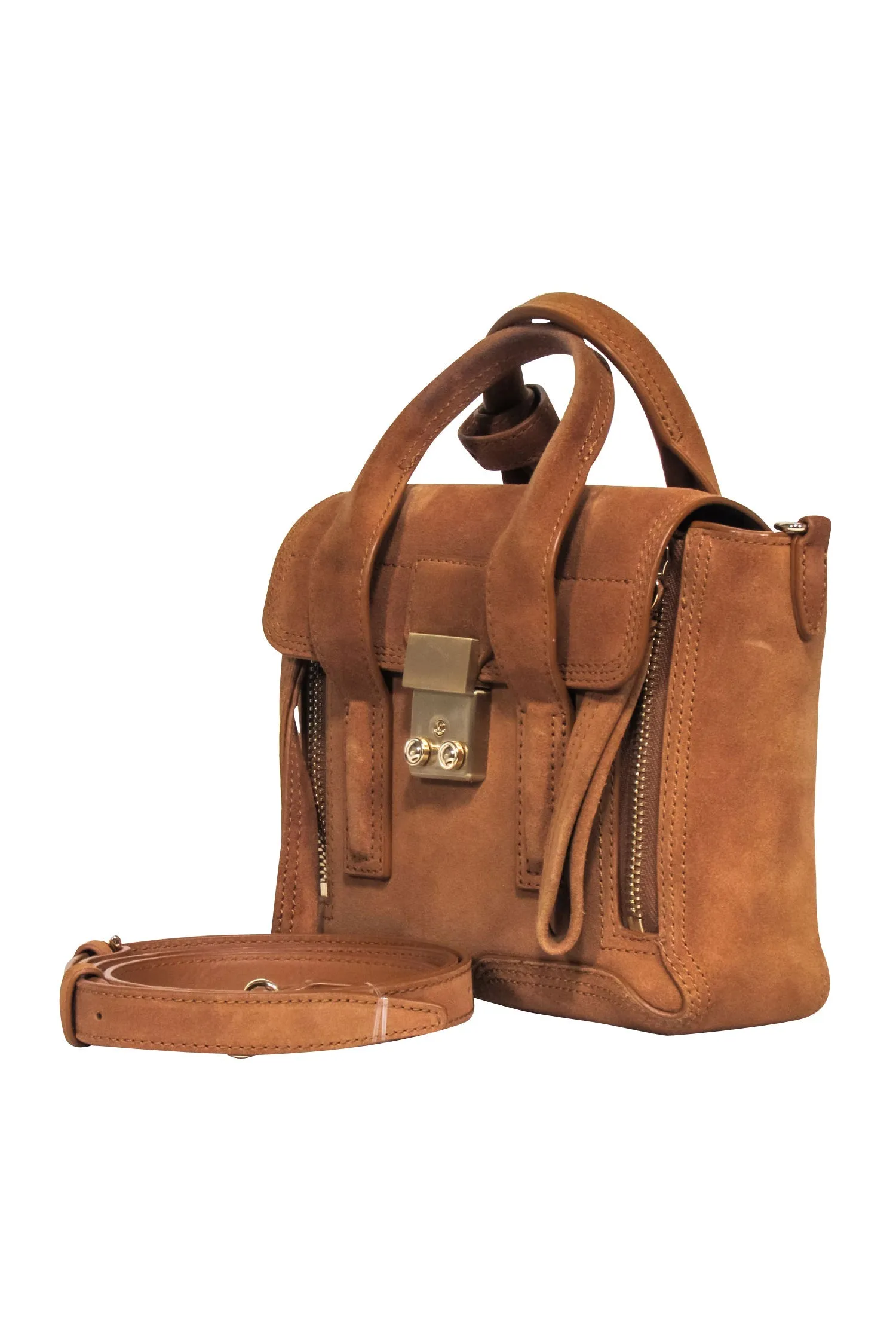 3.1 Phillip Lim - Tan Brown Suede Pashil Crossbody Bag