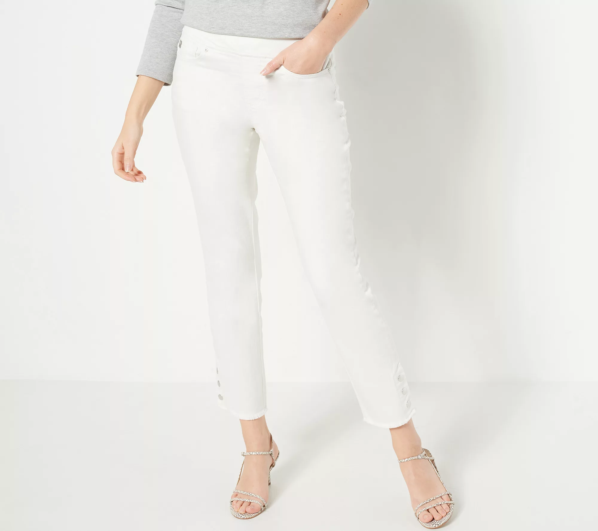 "As Is" Belle by Kim Gravel Reg. TripleLuxe Twill Ankle Jeans