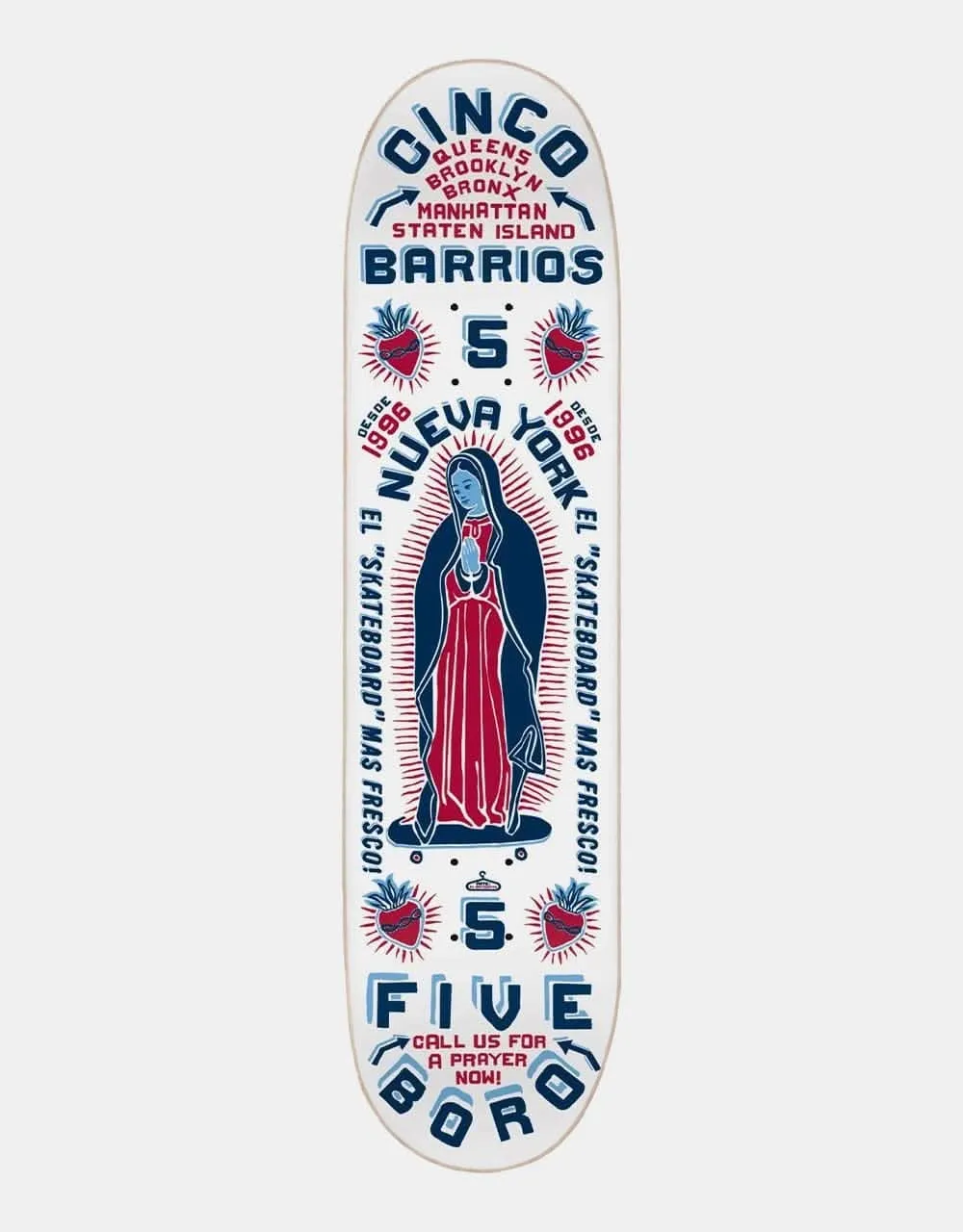 5boro Cinco Barrios Skateboard Deck - 8.25