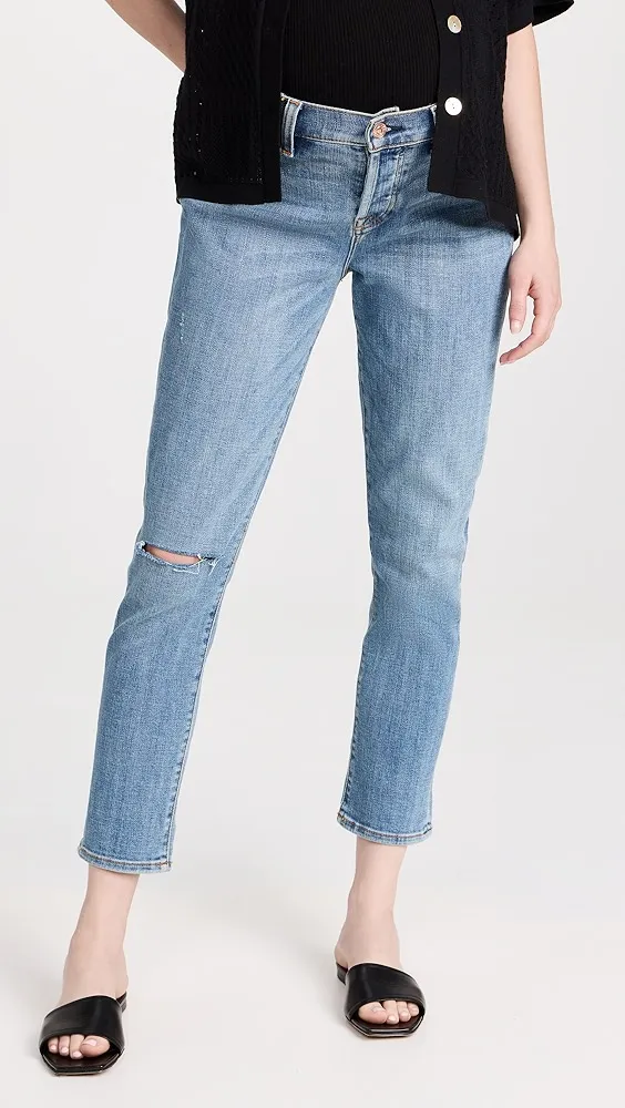 7 For All Mankind   Maternity Josefina Jeans with One Knee Hole 