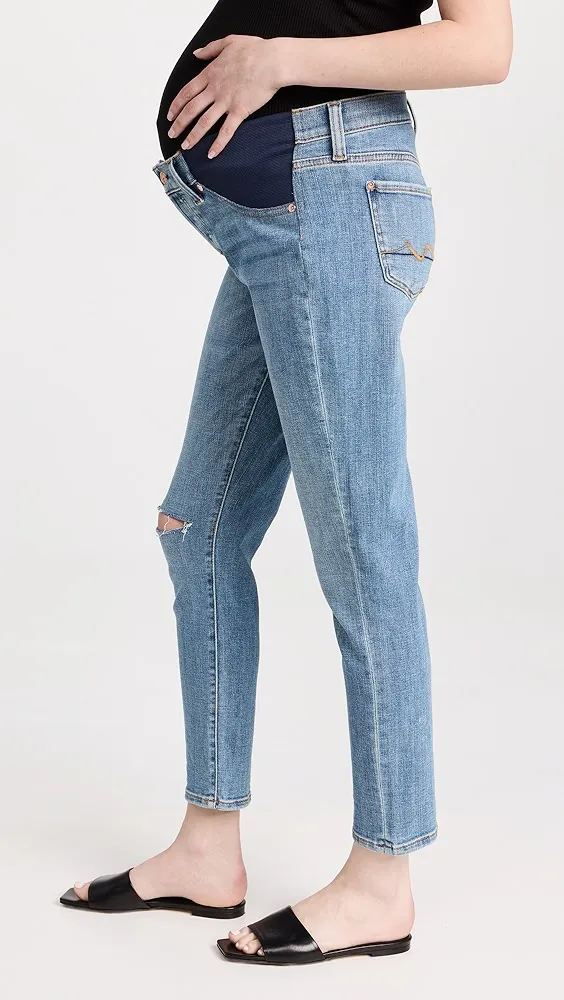 7 For All Mankind   Maternity Josefina Jeans with One Knee Hole 