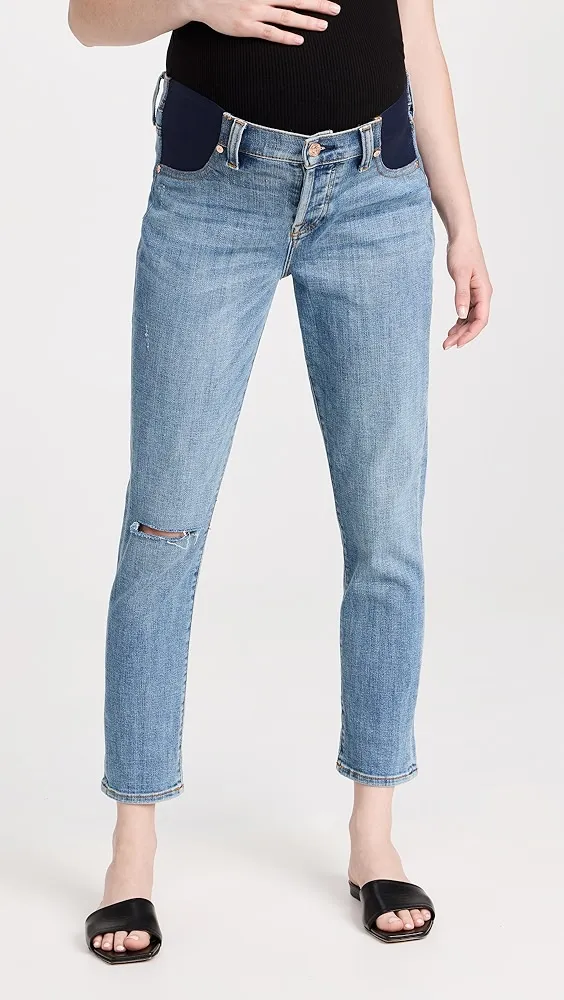 7 For All Mankind   Maternity Josefina Jeans with One Knee Hole 