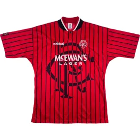 Adidas Glasgow Rangers 1994-95 Away Football Shirt Red Black Rare