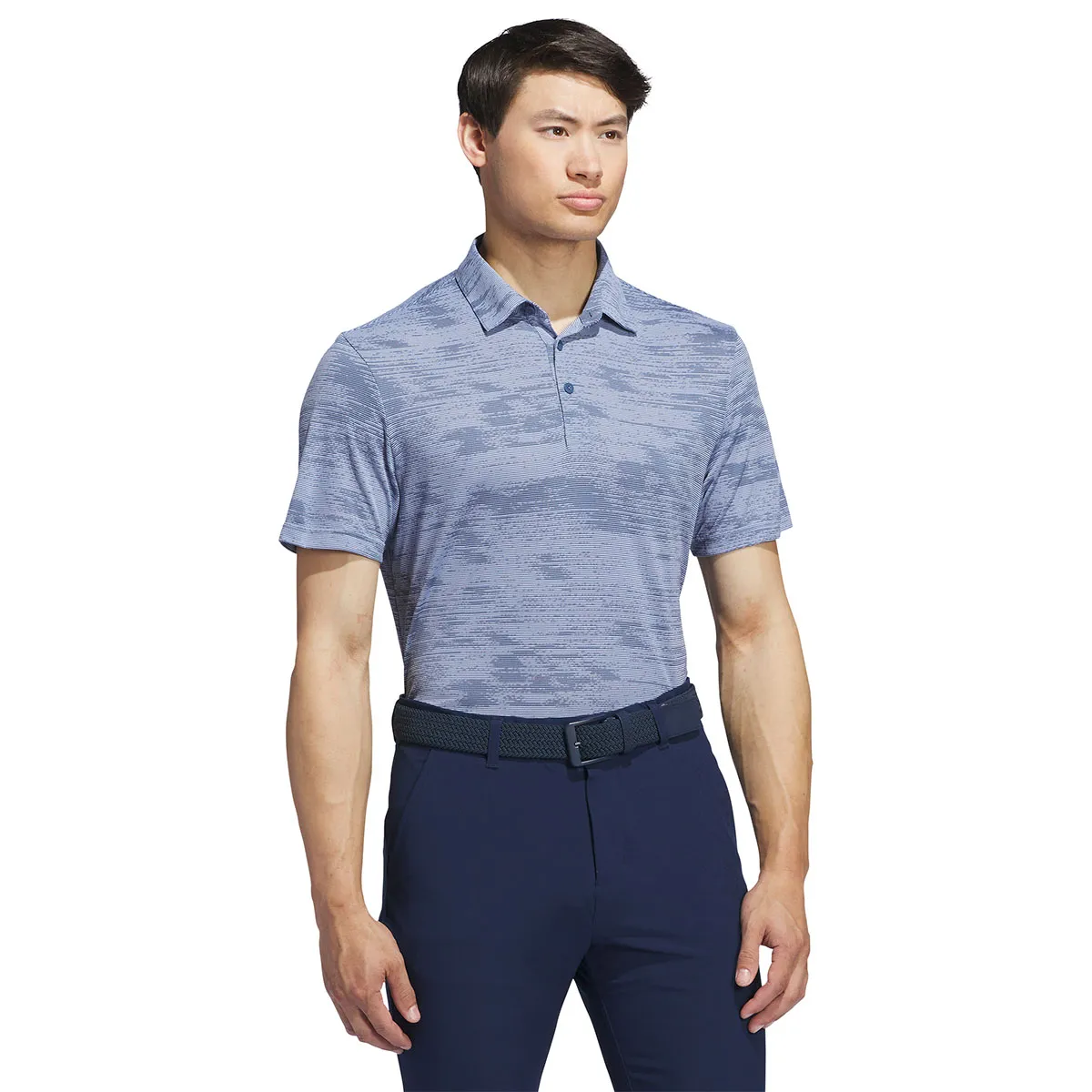 adidas Golf Men's Ultimate365 Textured Stripe Golf Polo Shirt