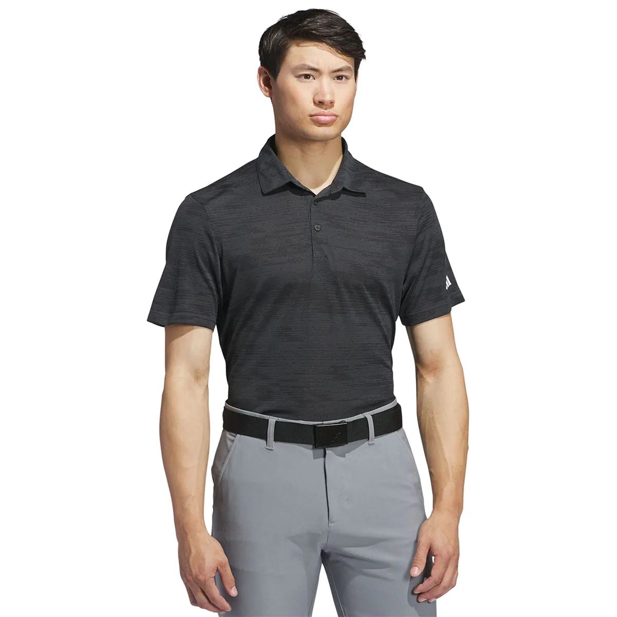 adidas Golf Men's Ultimate365 Textured Stripe Golf Polo Shirt