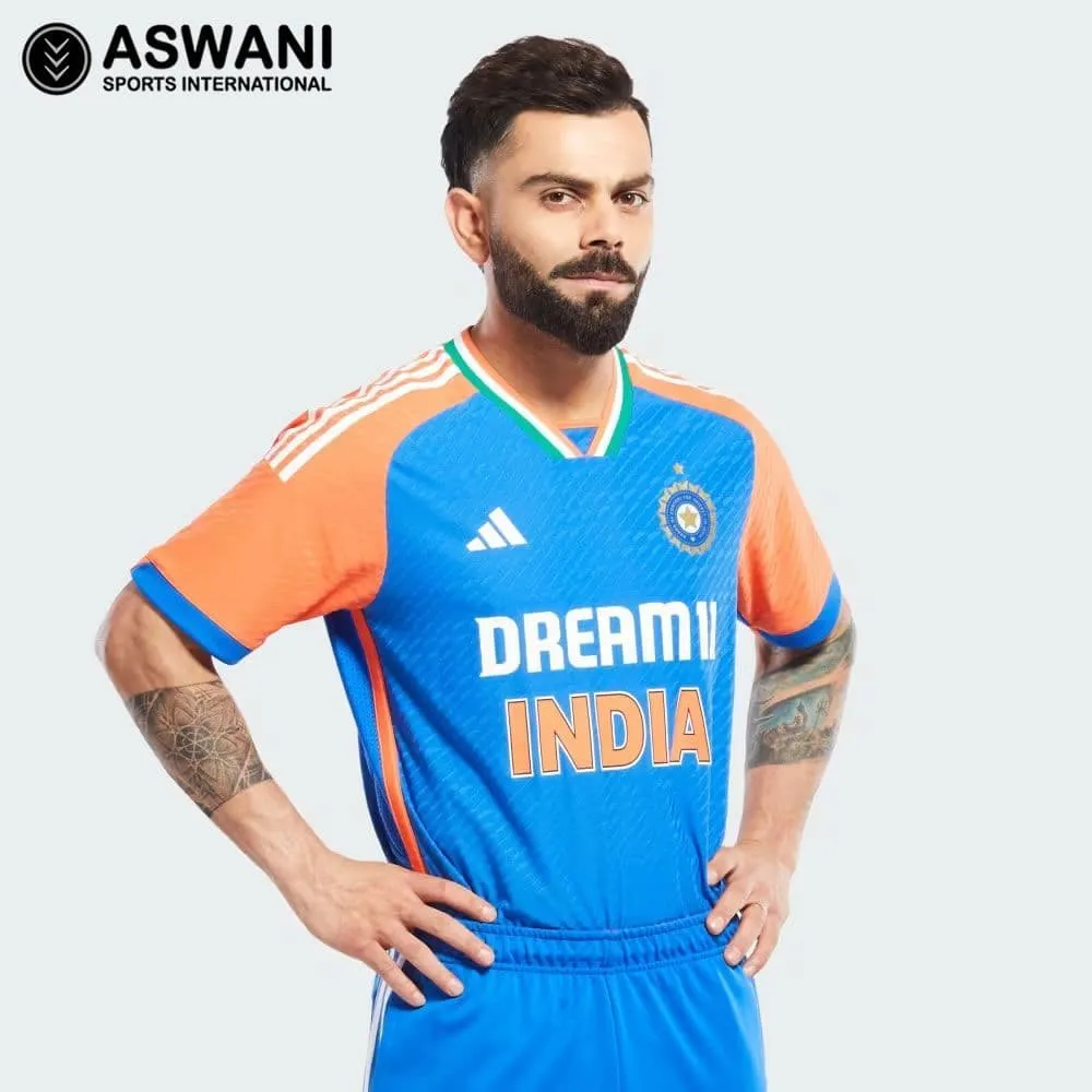 adidas India Match Jersey, Mens T20 Player Edition Cricket Shirt 2024