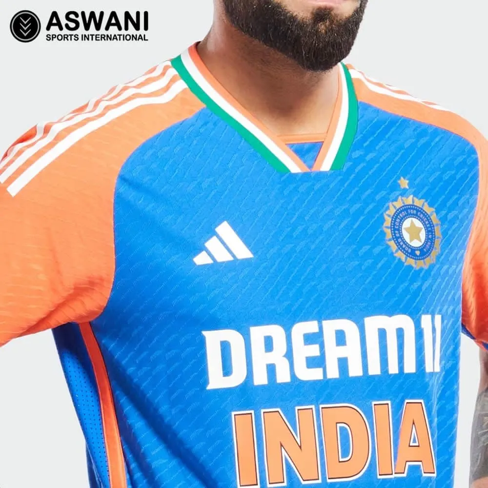 adidas India Match Jersey, Mens T20 Player Edition Cricket Shirt 2024