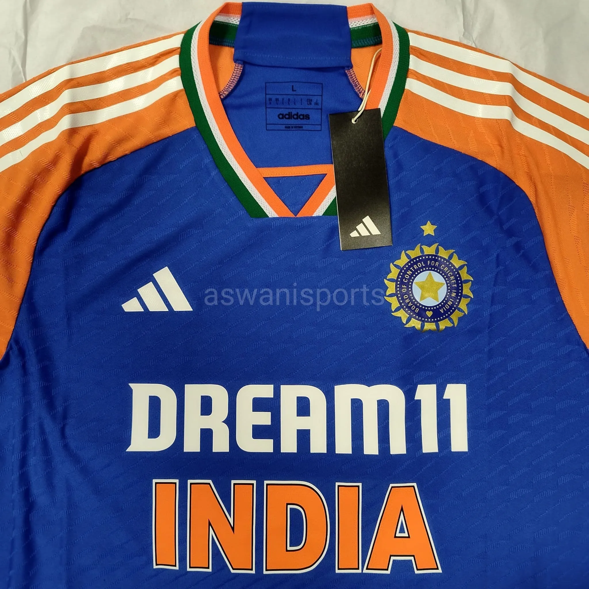 adidas India Match Jersey, Mens T20 Player Edition Cricket Shirt 2024