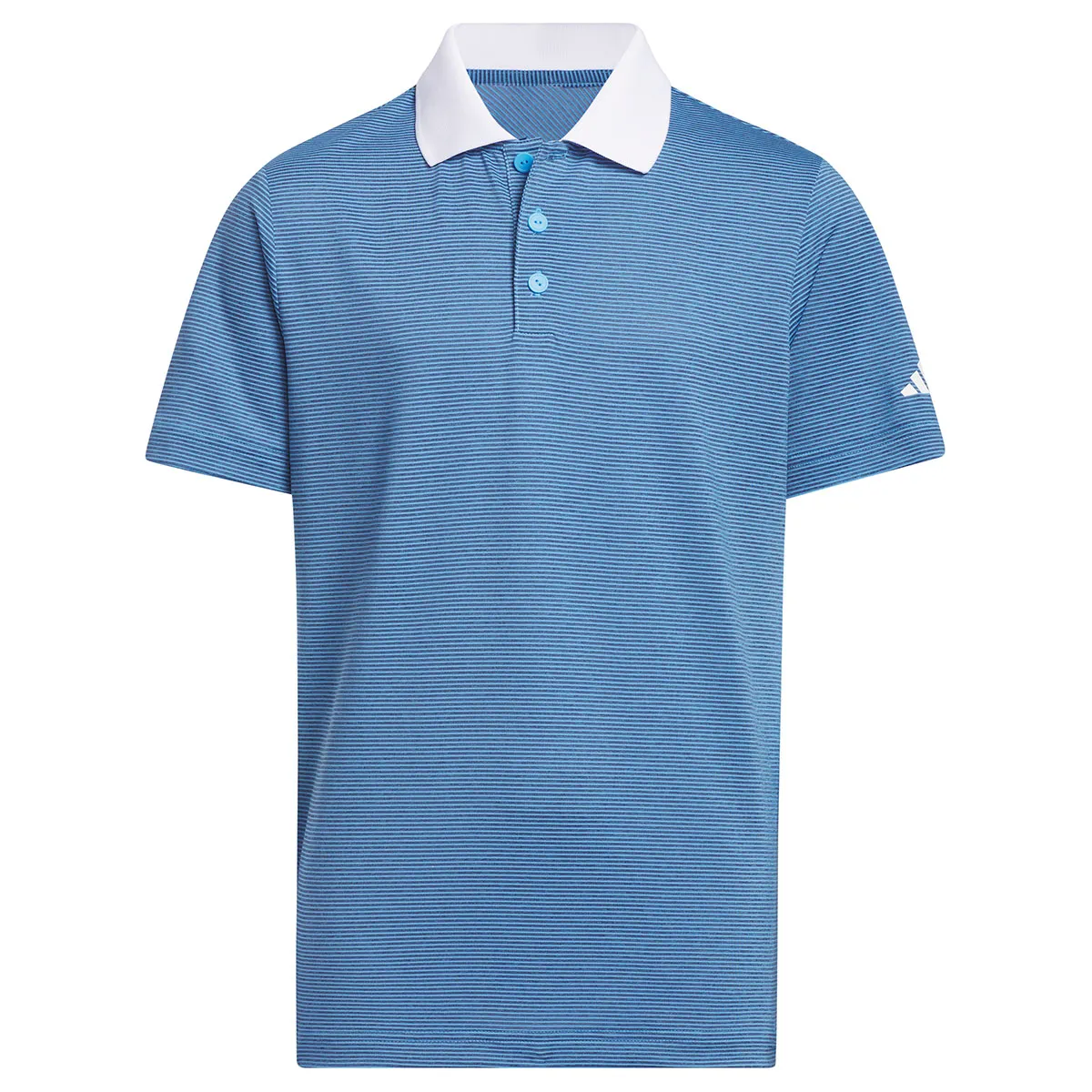 adidas Junior Striped Golf Polo Shirt