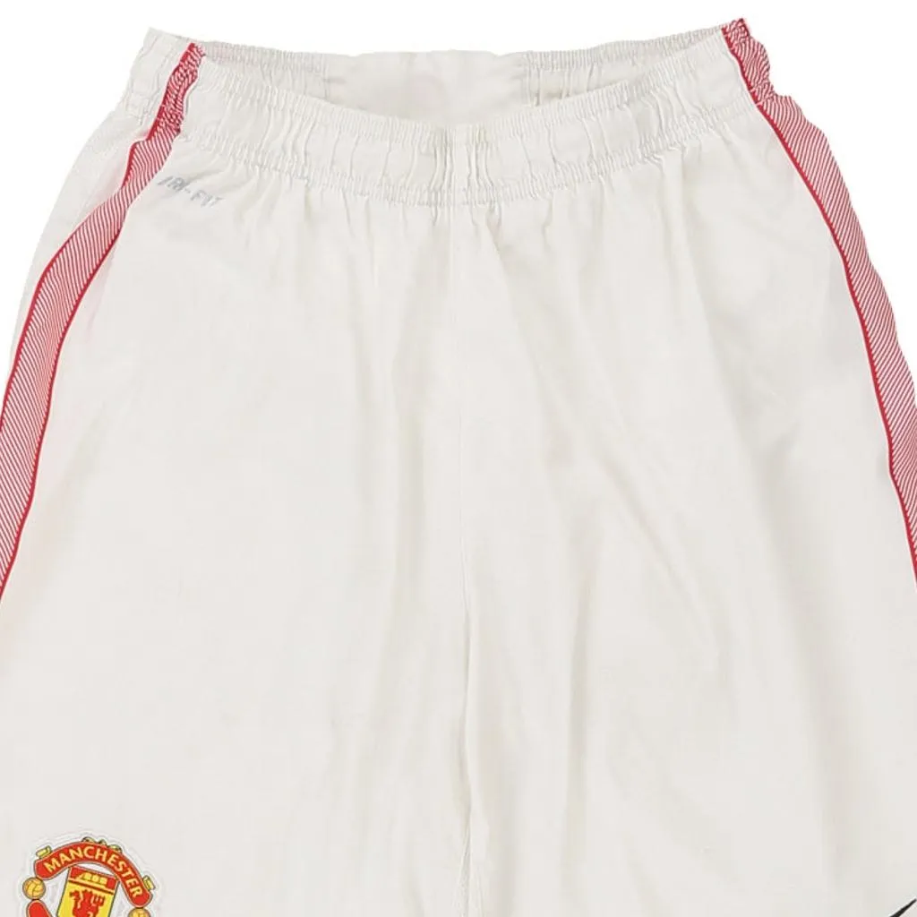 Age 10-12 Manchester United Nike Football Sport Shorts - Medium White Polyester