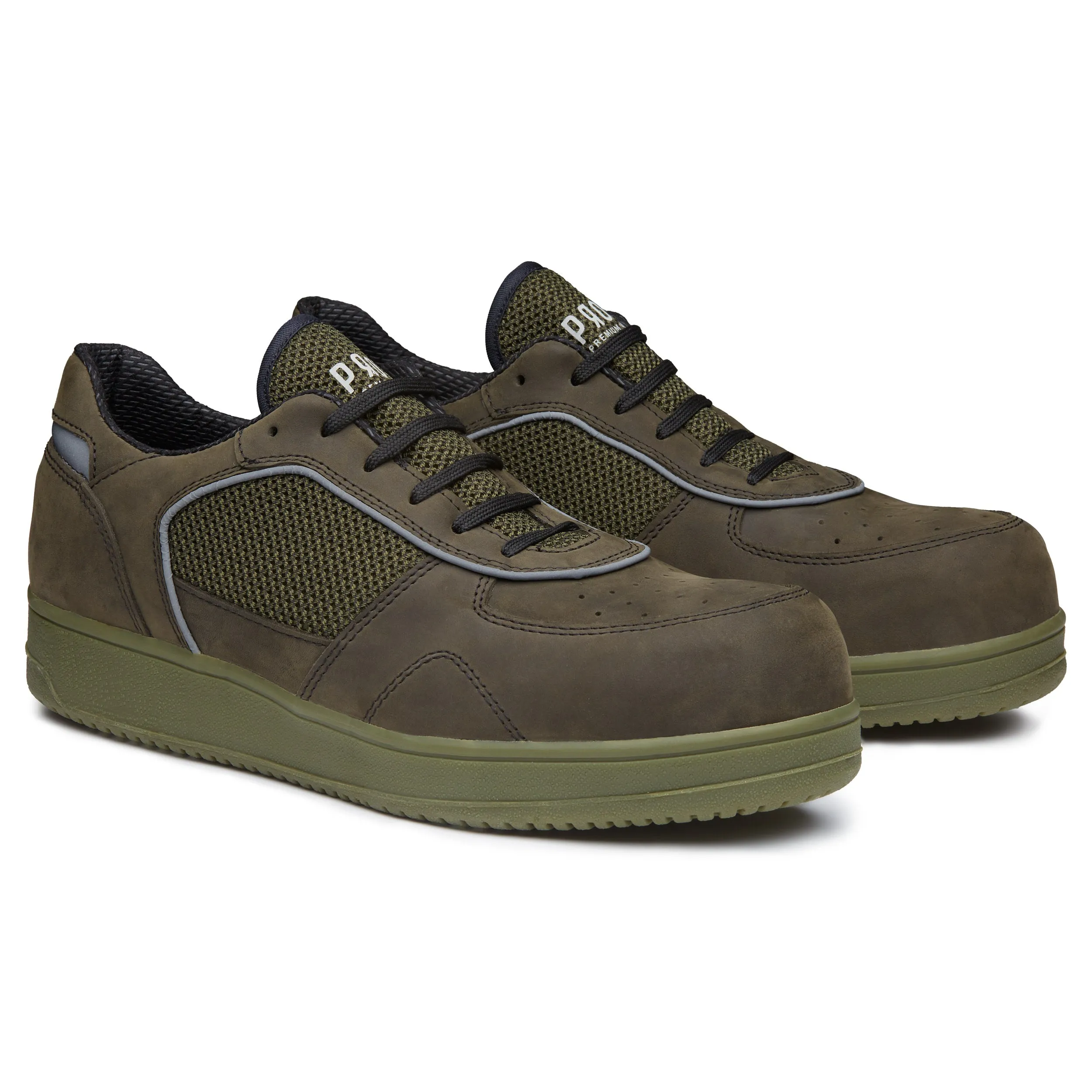 ALUMINUM TOE TENNIS SHOE ACTION GREEN