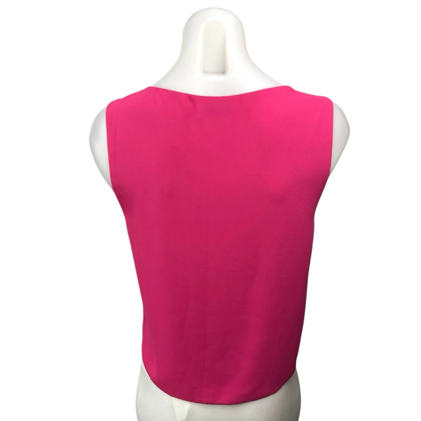 Aritzia Babaton Women's Pink Sleeveless V-neck Casual Crop Tank Top Blouse Sz S