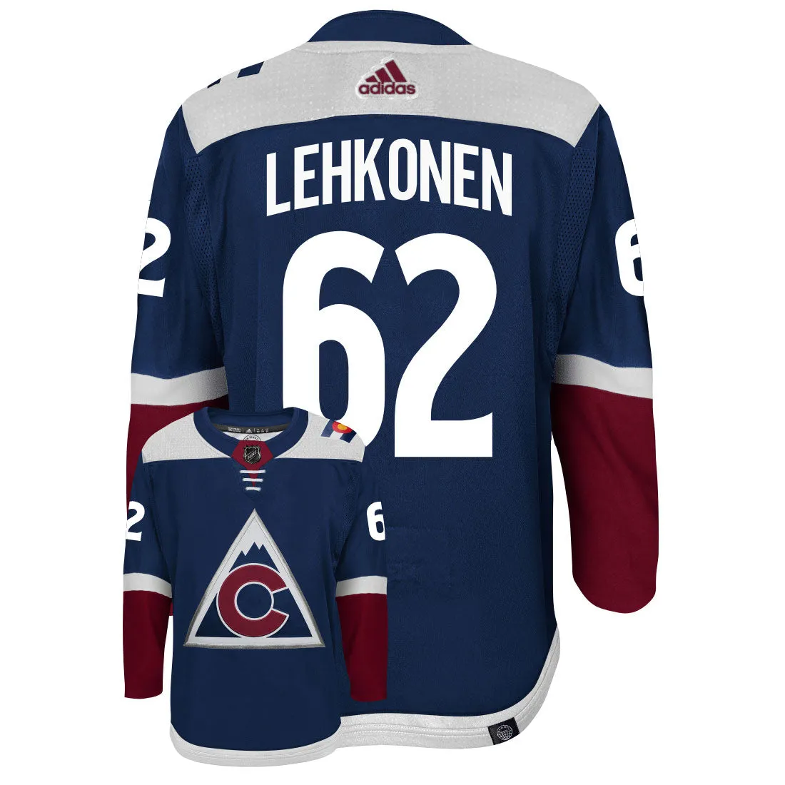 Arturri Lehkonen Colorado Avalanche Adidas Primegreen Authentic NHL Hockey Jersey     