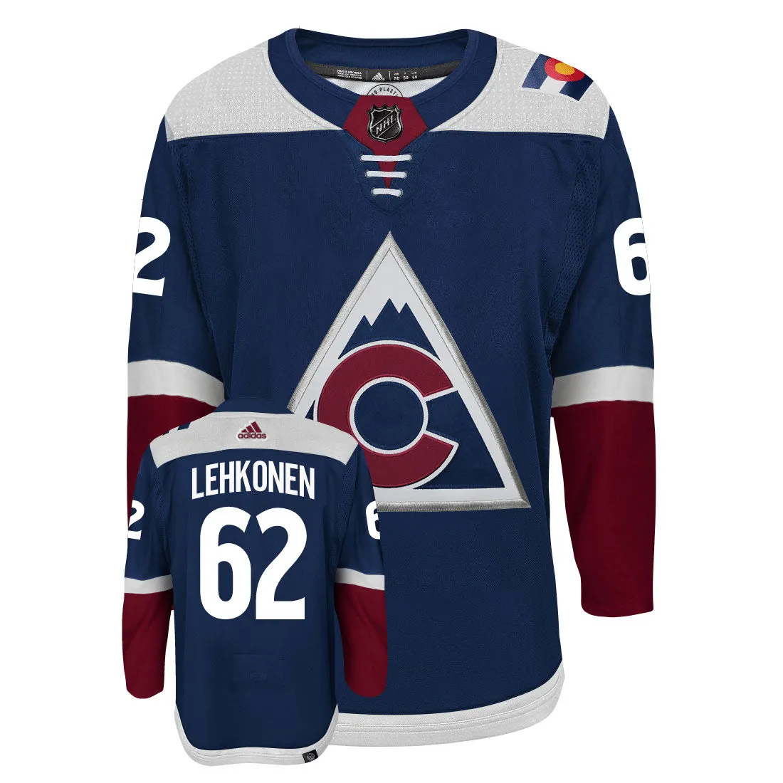 Arturri Lehkonen Colorado Avalanche Adidas Primegreen Authentic NHL Hockey Jersey     