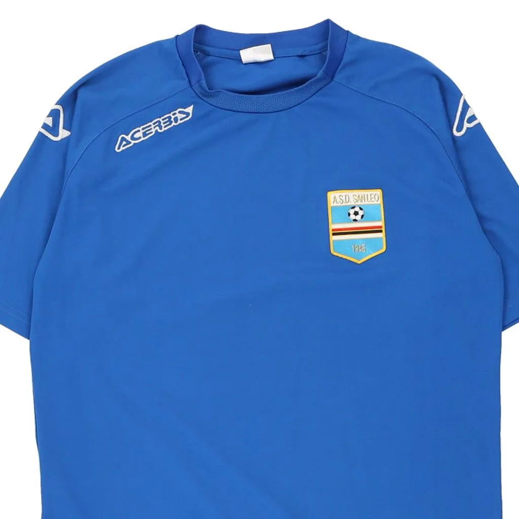 ASD San Leo Acerbis Football Shirt - Large Blue Polyester