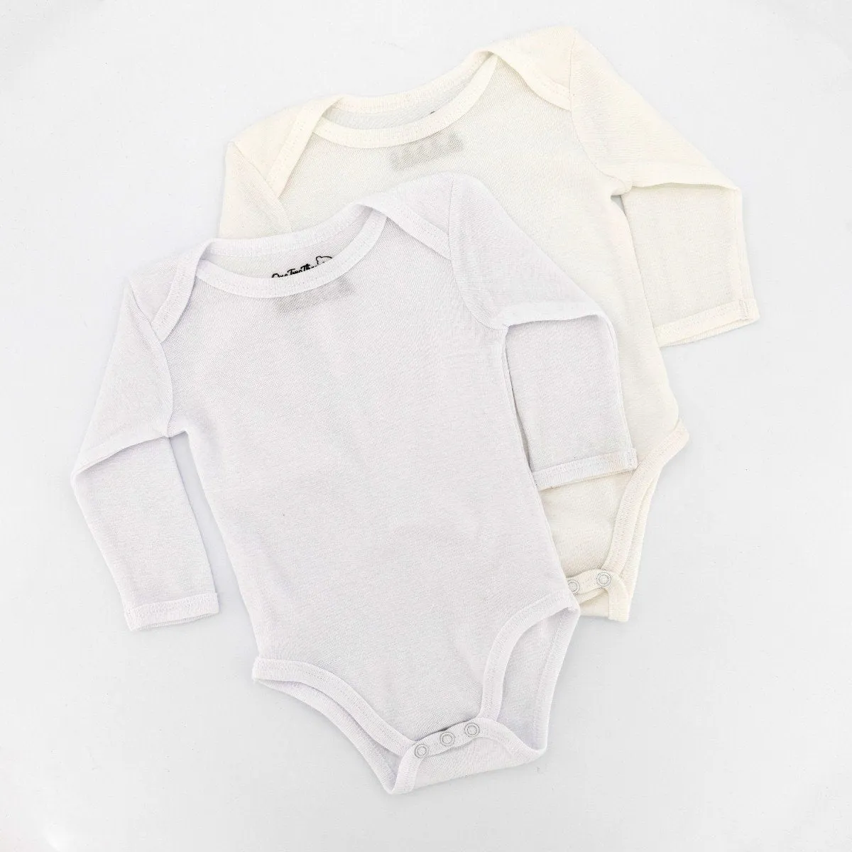 Baby Boys 2 Pack Long Sleeve Vest - White