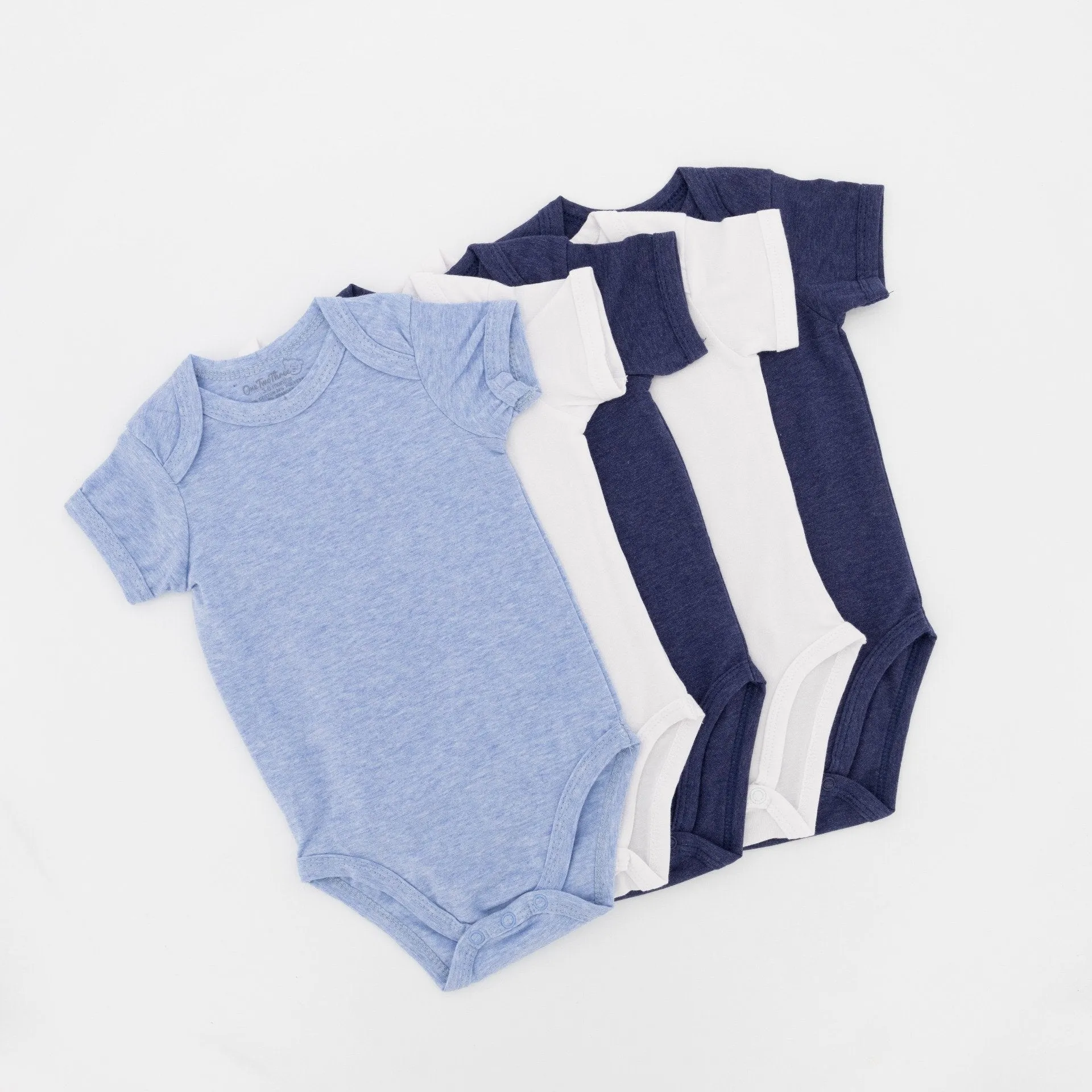 Baby Boys 5 Pack Short Sleeve Vest - Blue