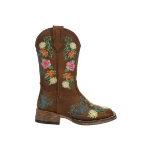 Bailey Floral Square Toe Cowboy Boots (Little Kid-Big Kid)