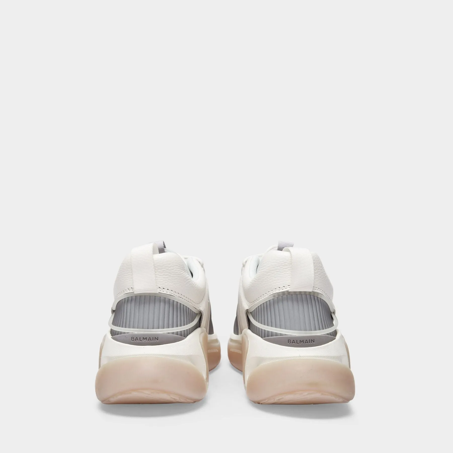 Balmain  B-Runner Sneakers in White Leather and Mesh