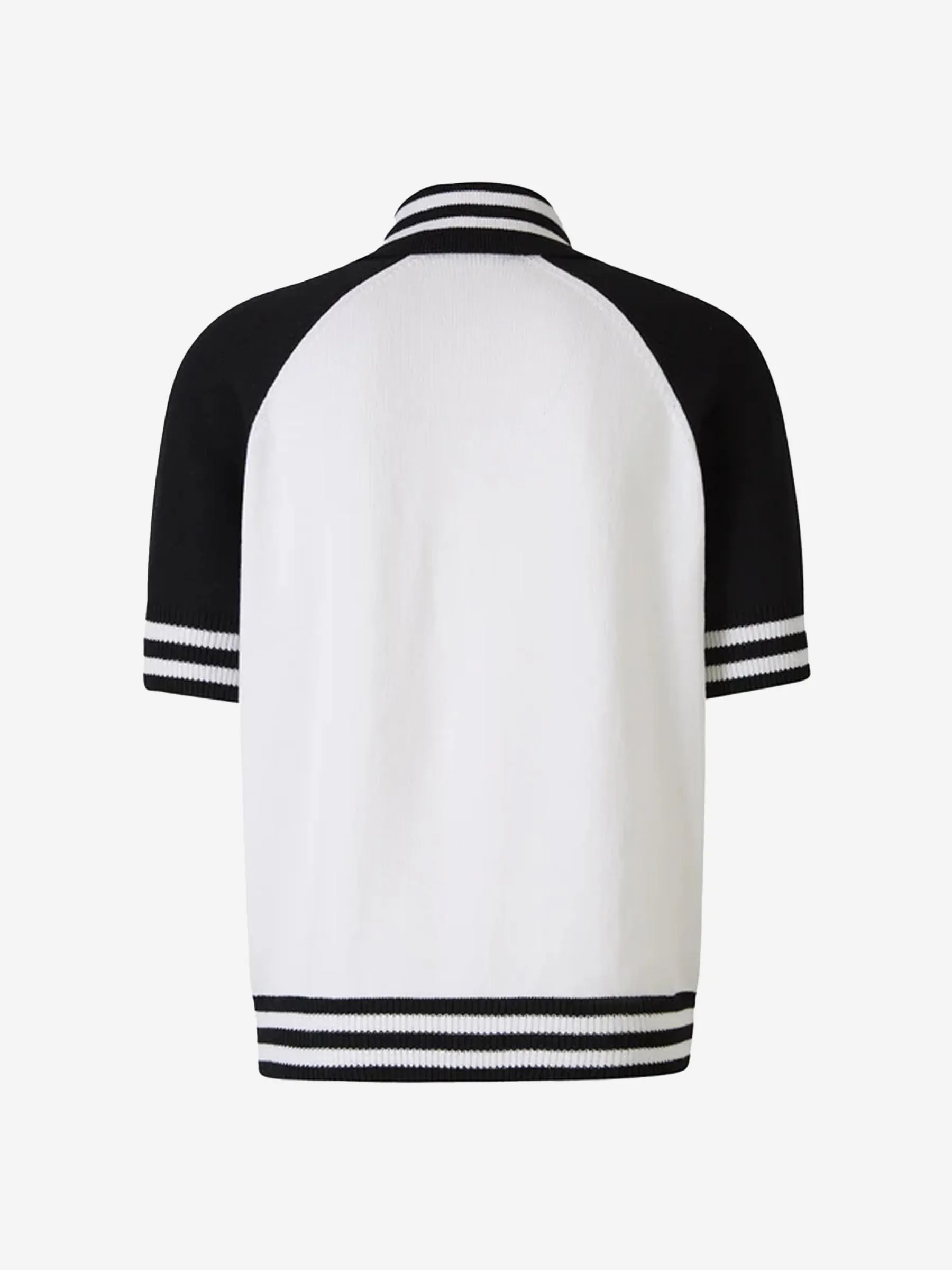 Balmain Collage Baseball Knitted Polo 