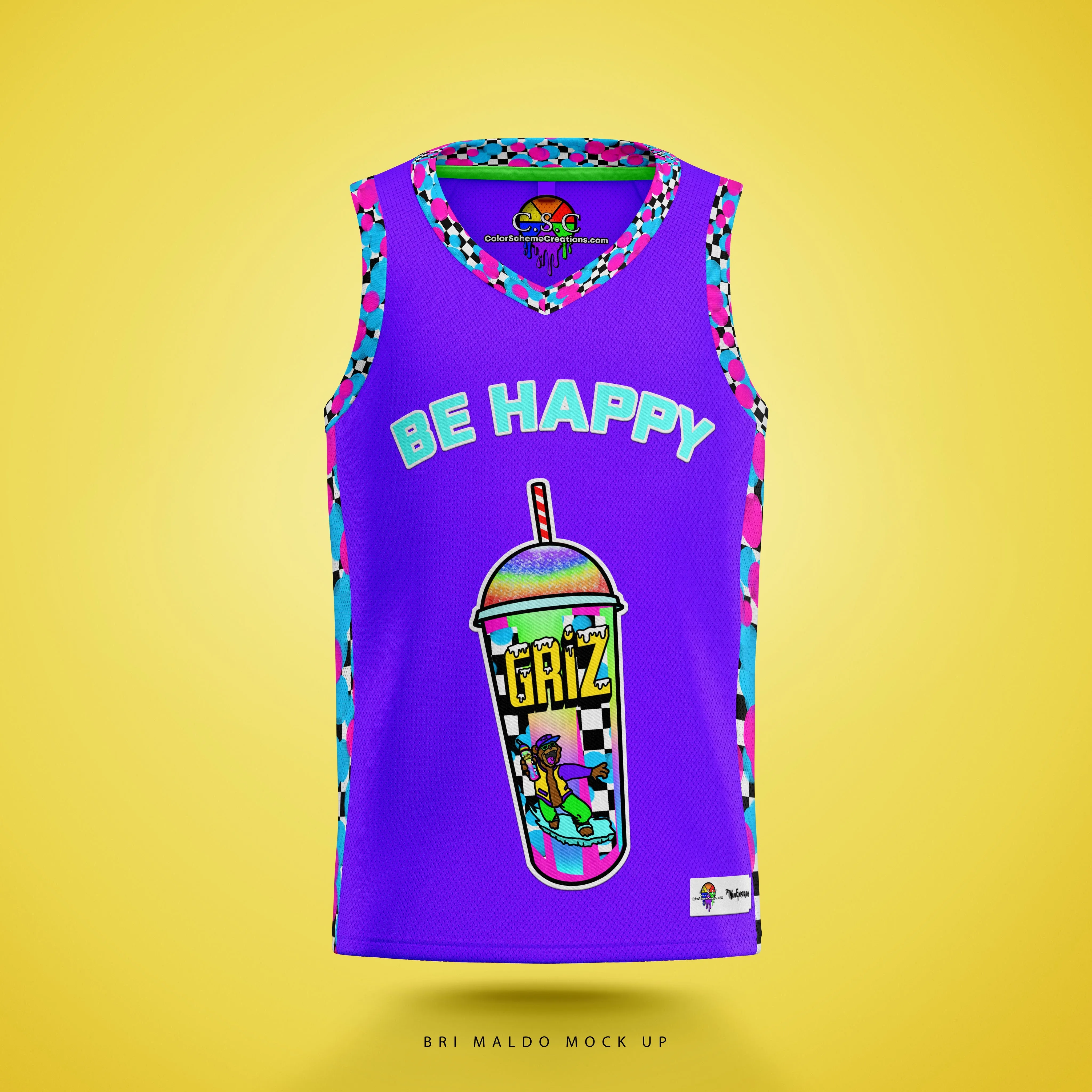 Be happy - LE basketball jersey - griz inspired collection