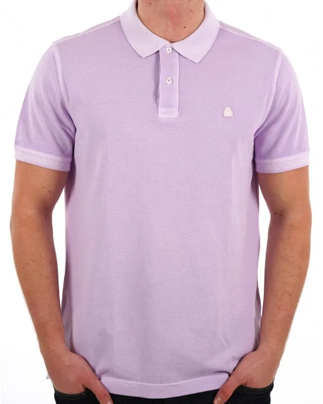 Benetton Logo Polo Washed Lilac