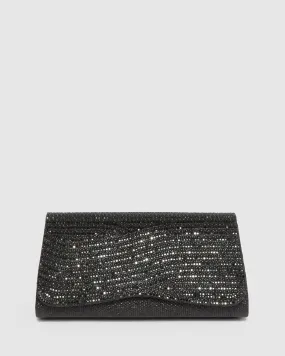 Black Ashton Sparkle Clutch Bag