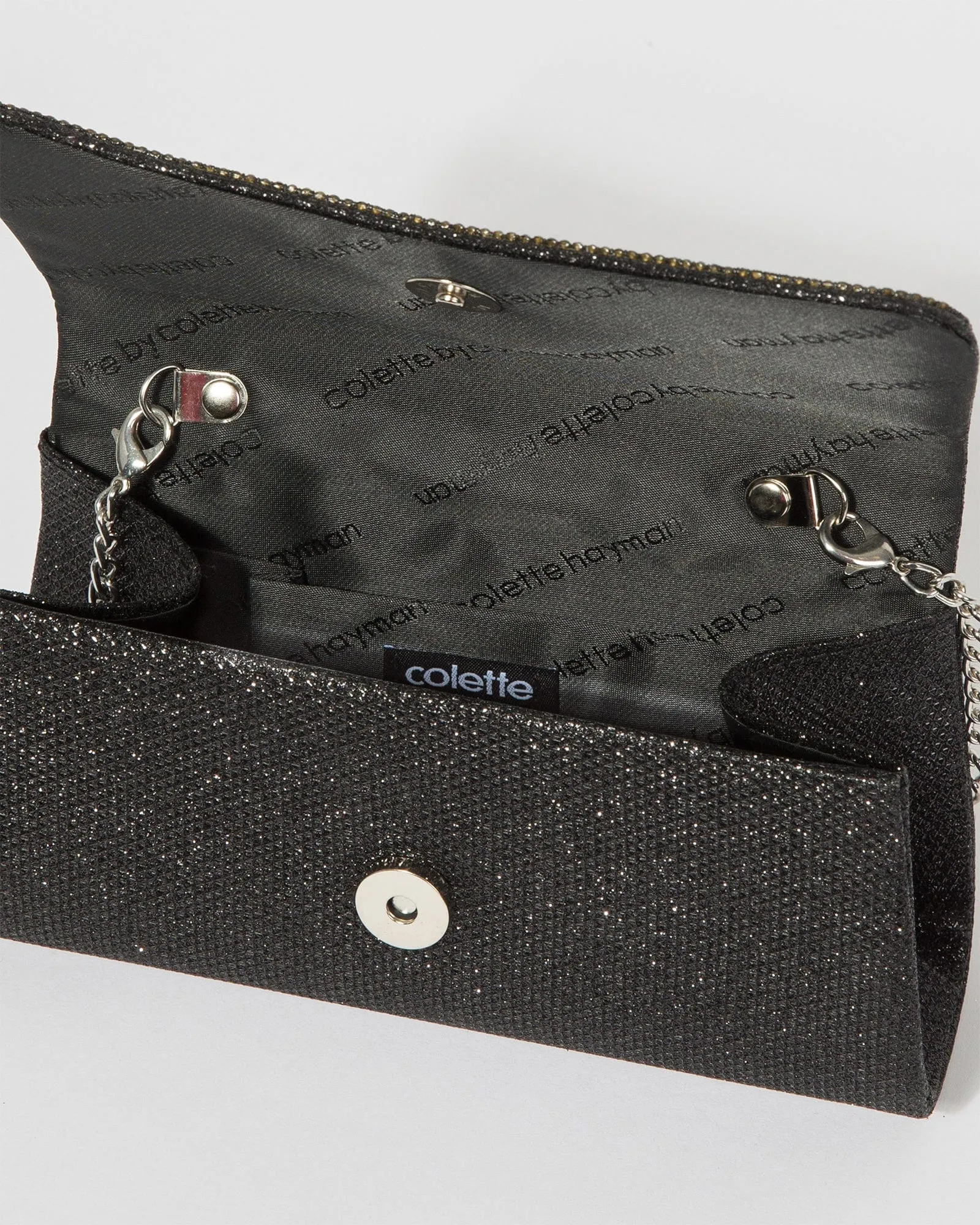 Black Ashton Sparkle Clutch Bag