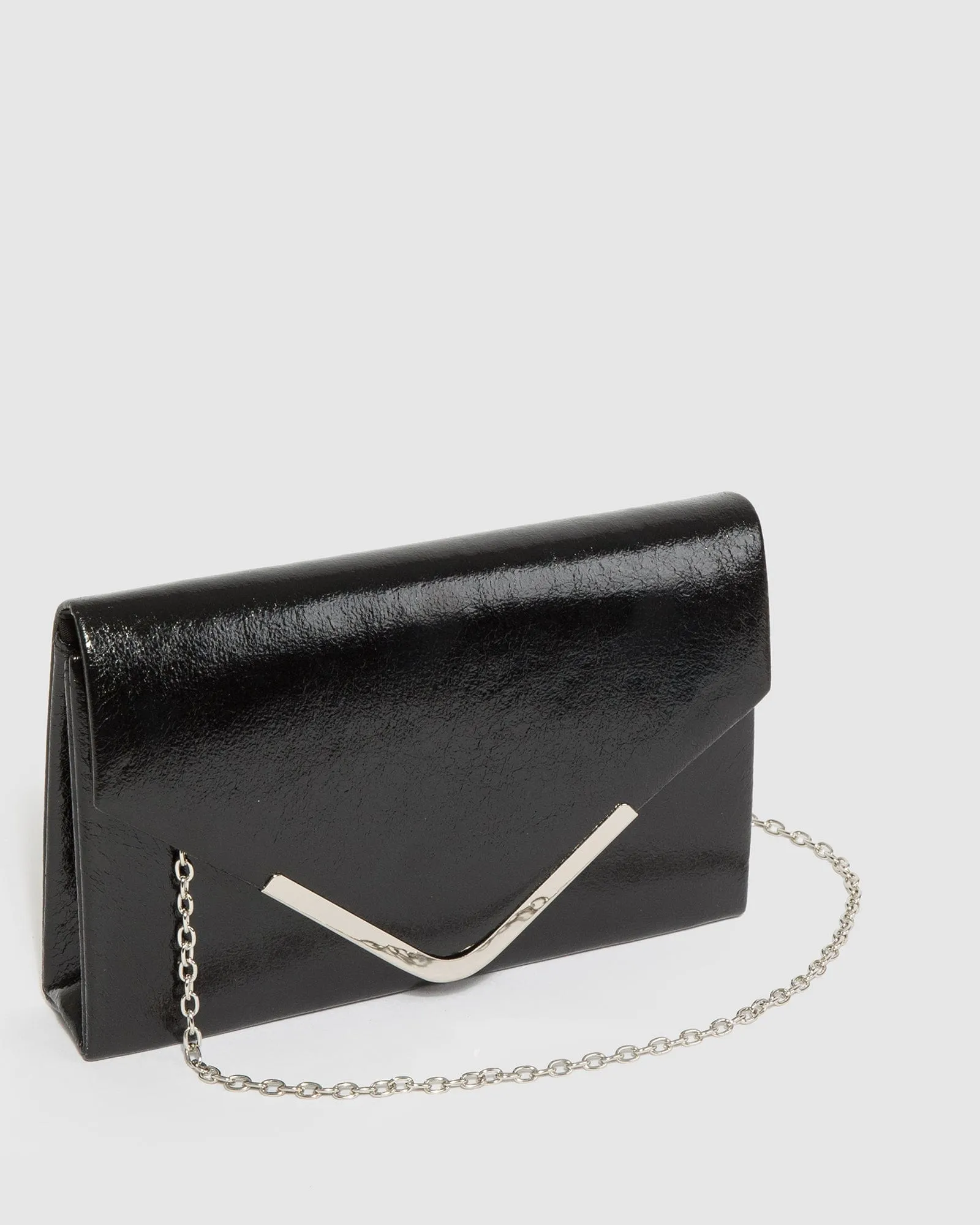 Black Lila II Envelope Clutch Bag