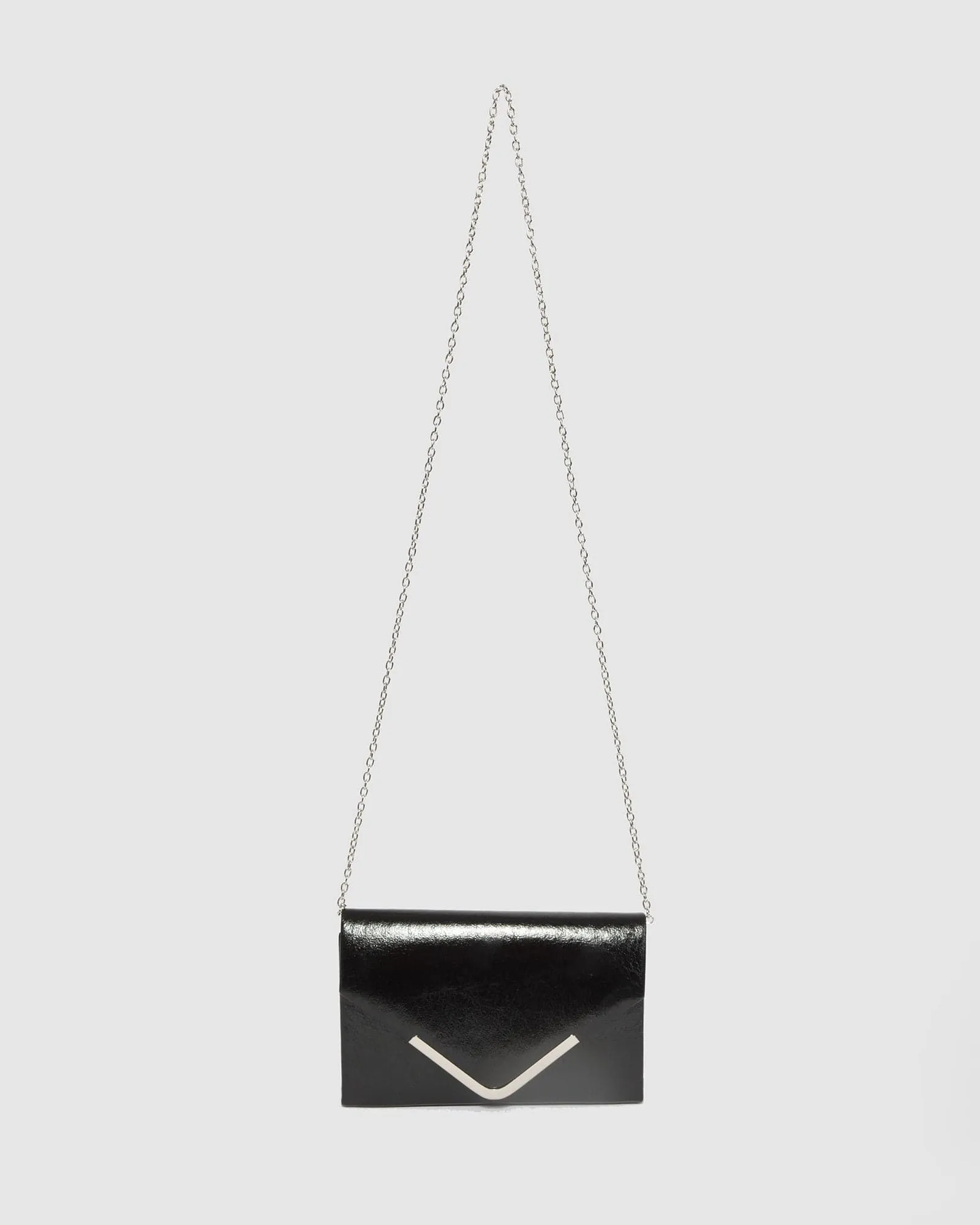 Black Lila II Envelope Clutch Bag