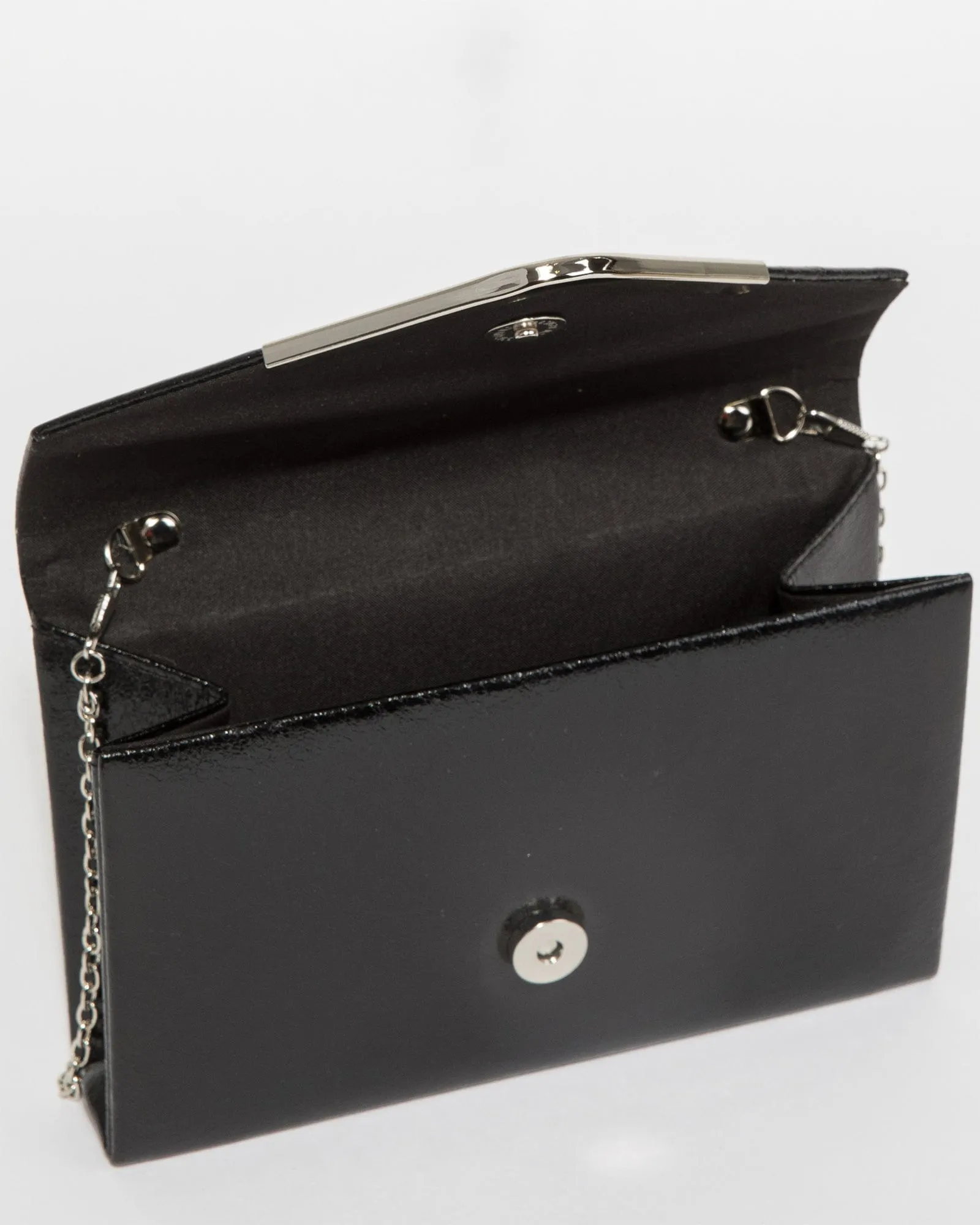 Black Lila II Envelope Clutch Bag