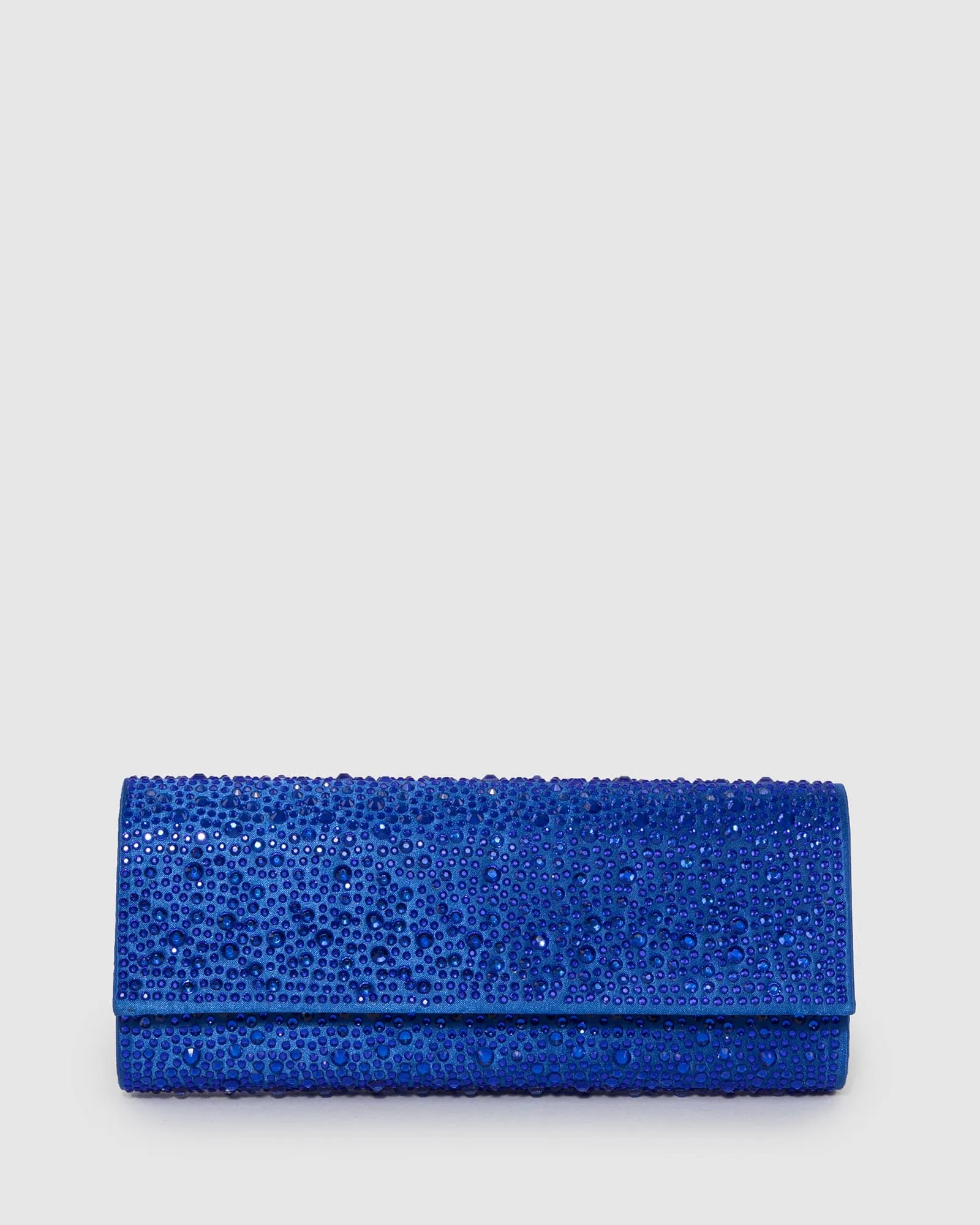 Blue Nolene Crystal Clutch Bag