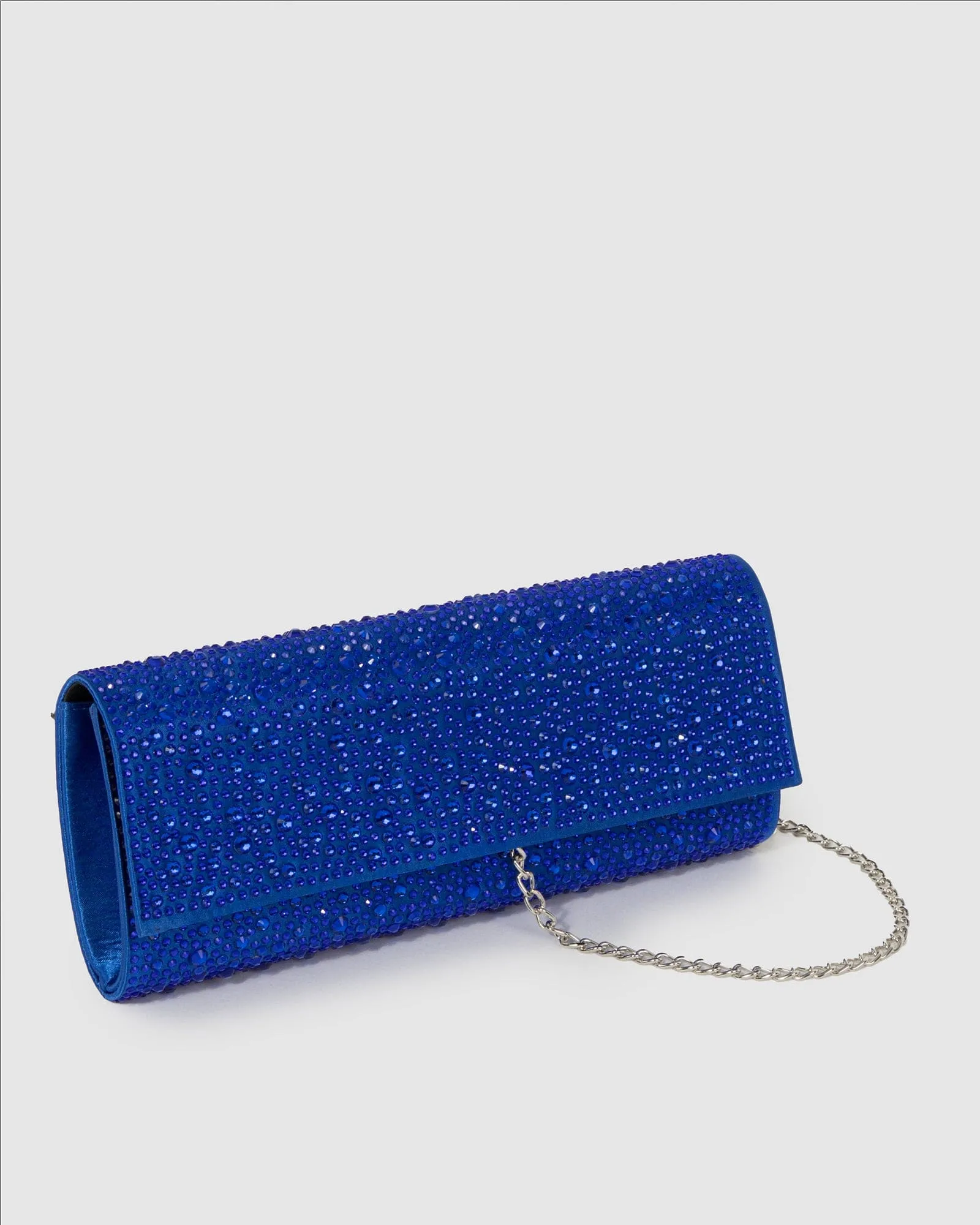 Blue Nolene Crystal Clutch Bag