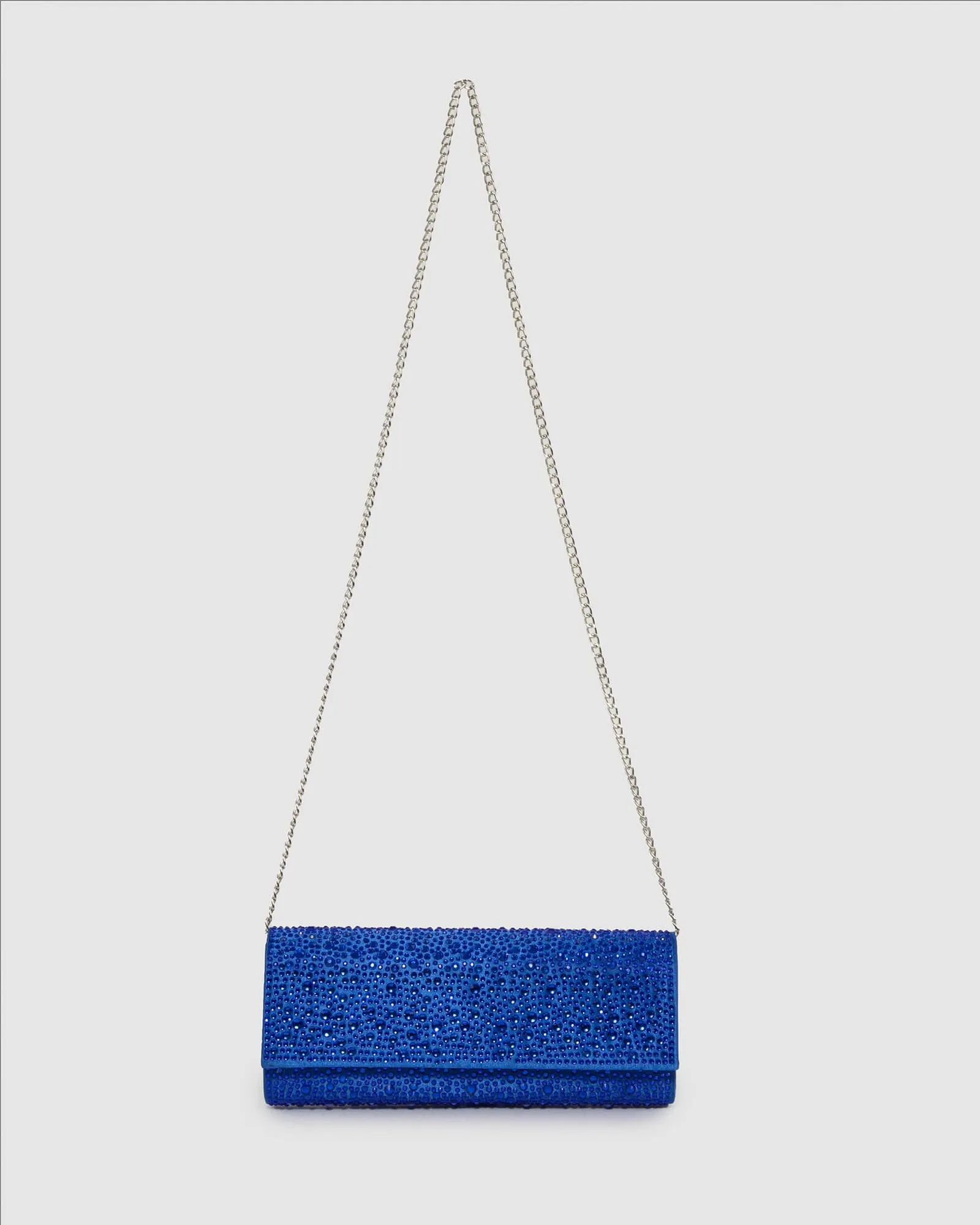 Blue Nolene Crystal Clutch Bag