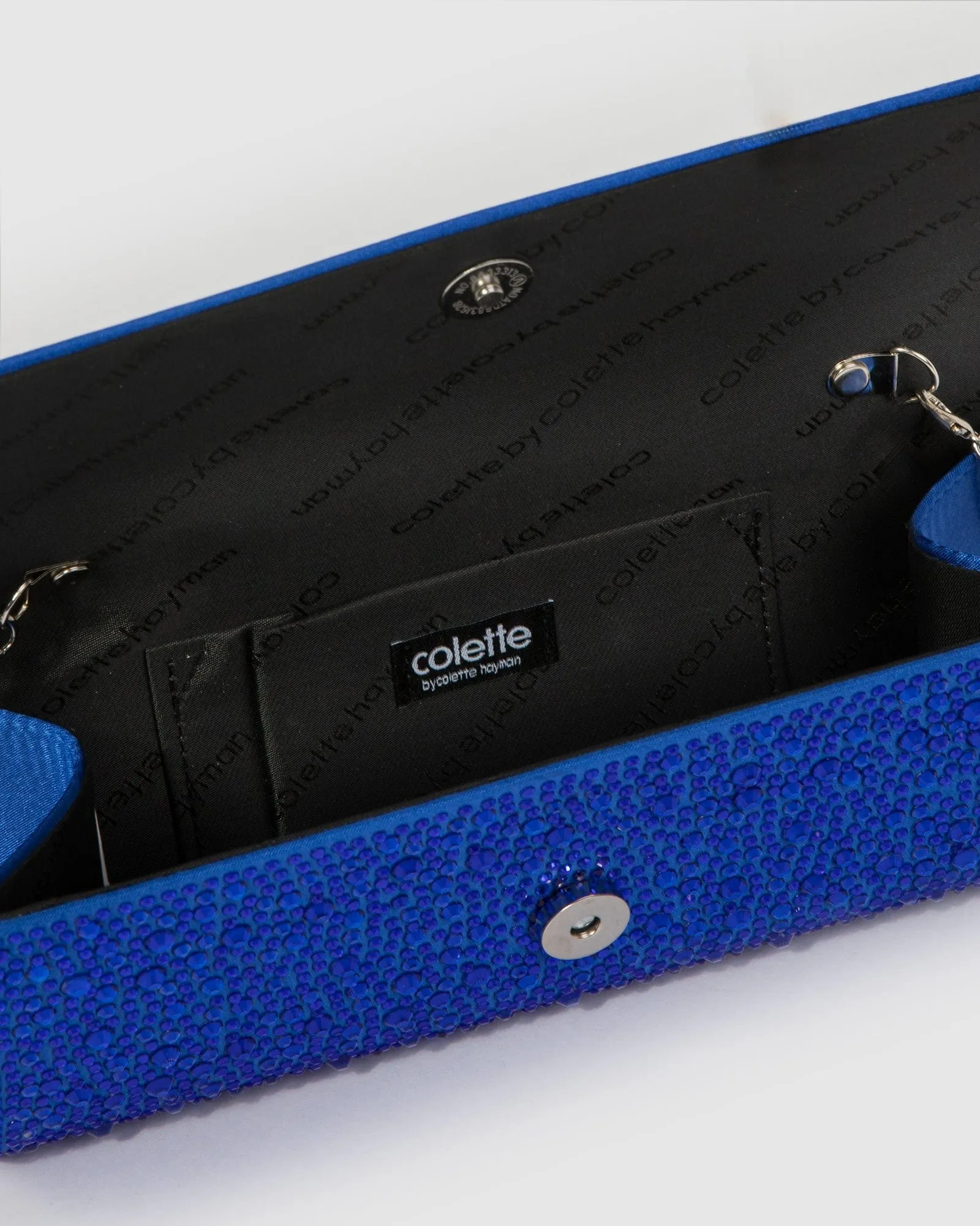 Blue Nolene Crystal Clutch Bag