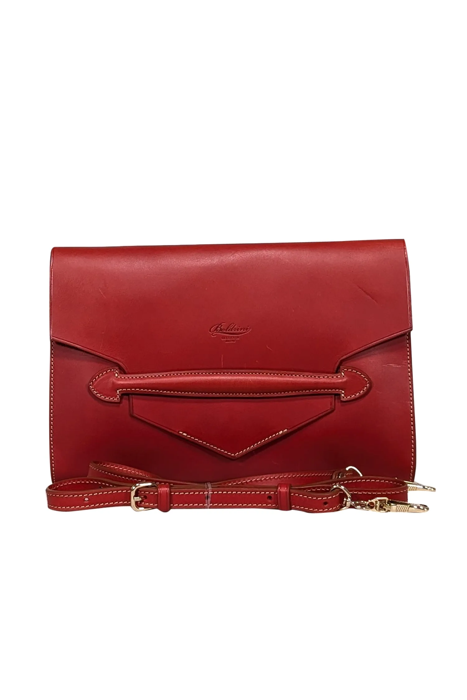 Boldrini - Red Leather Envelope Clutch