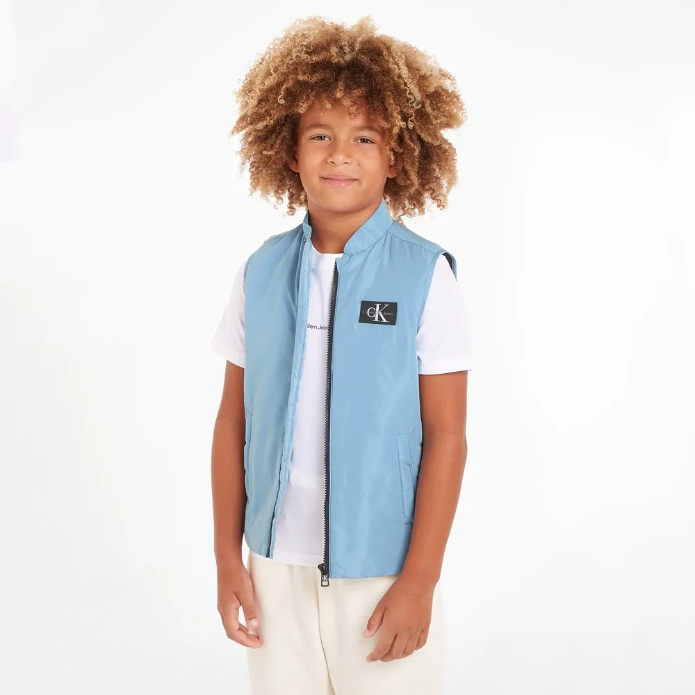 Boys Blue Badge Light Padded Vest