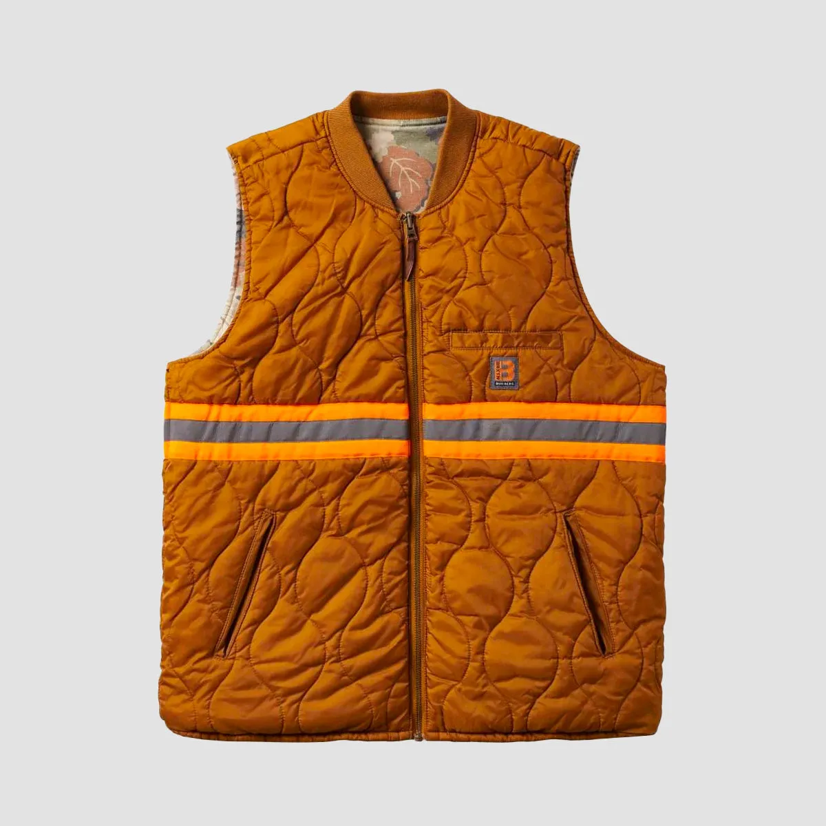 Brixton Builders Abraham Reversible Vest Leaf Camo/Golden Brown