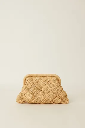 BTB LOS ANGELES GIGI FRAMED CLUTCH IN NATURAL