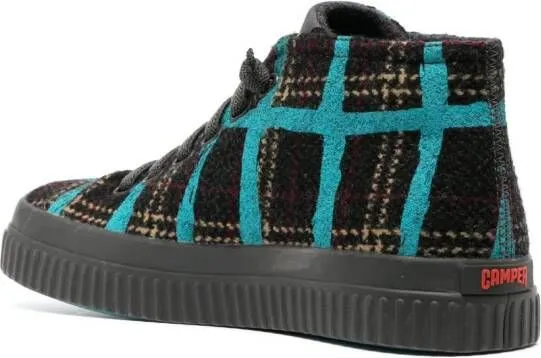 Camper Peu checked high-top sneakers Black