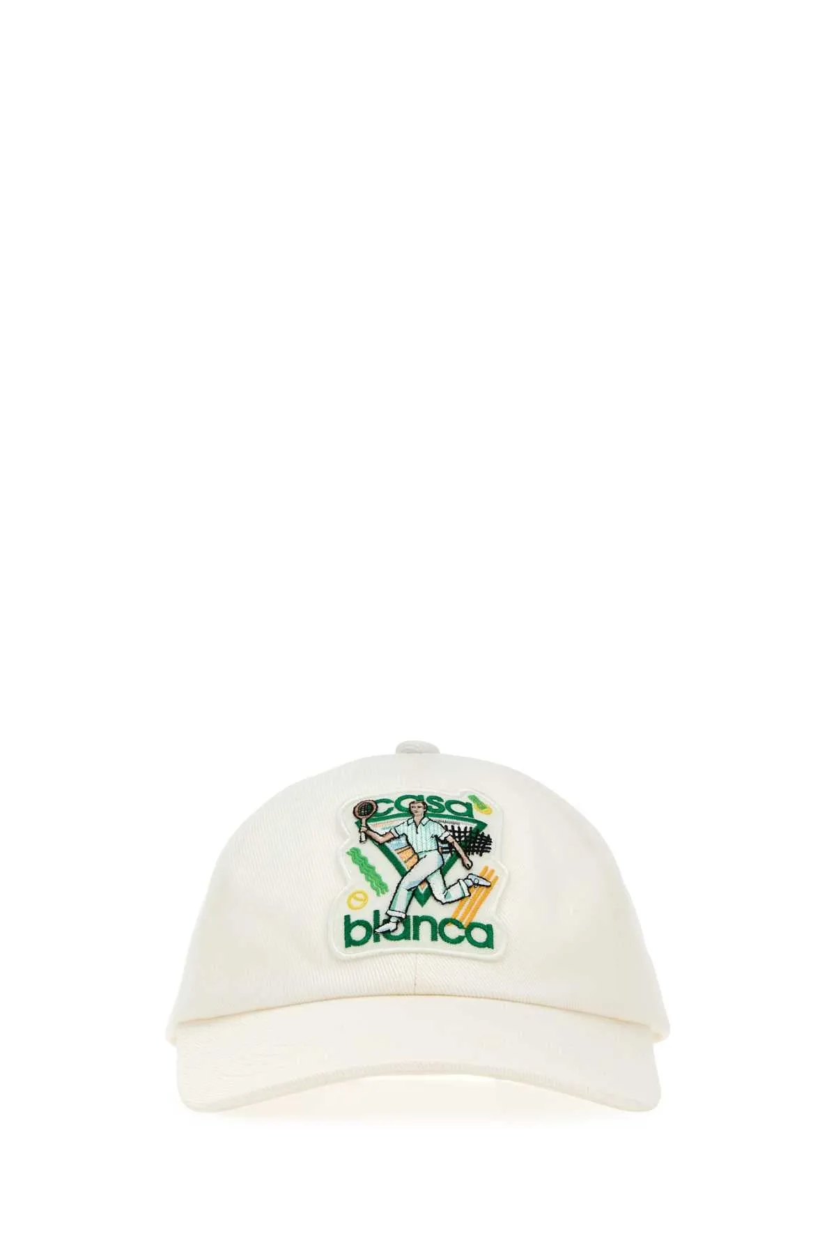 Casablanca White Cotton Baseball Cap