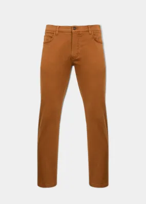 Cheltham Men's Chino Jeans In Tobacco - Alan Paine UK