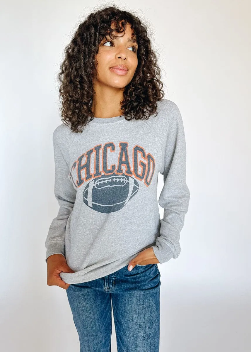 Chicago Football Vintage Crewneck - Heather Grey